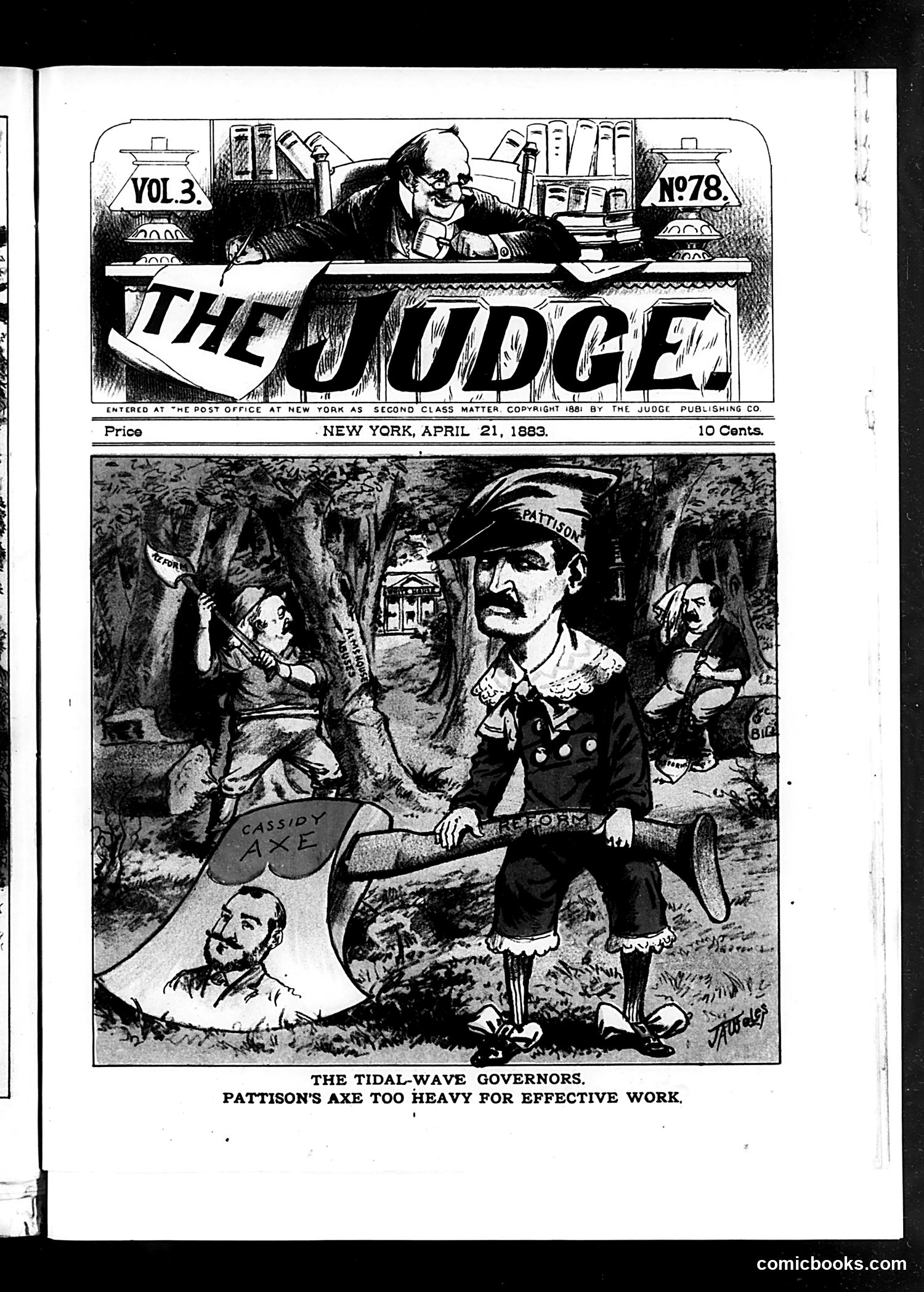Judge — April 21, 1883 — page 1: Judge, 1883-04-21