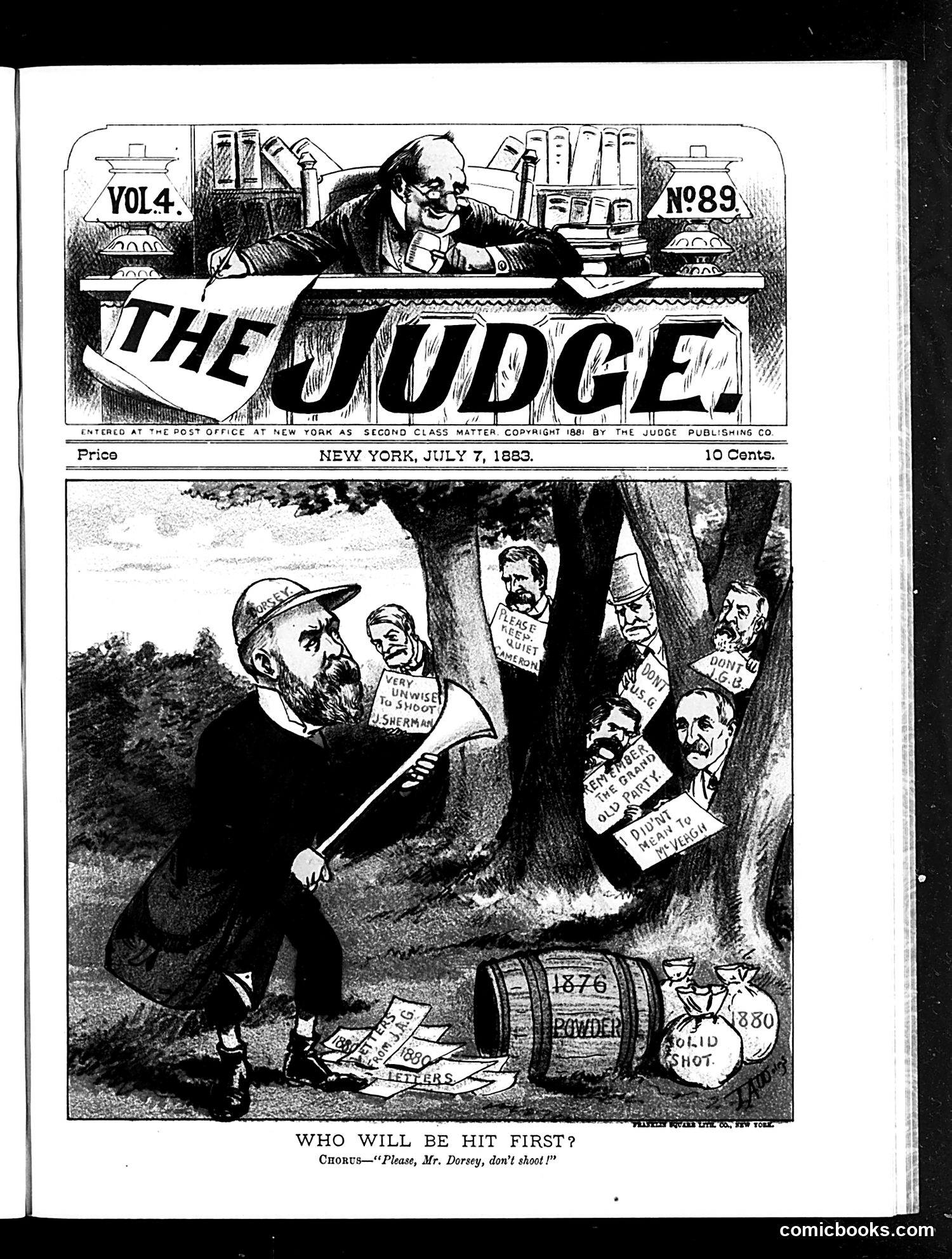 Judge — July 7, 1883 — page 1: Judge, 1883-07-07