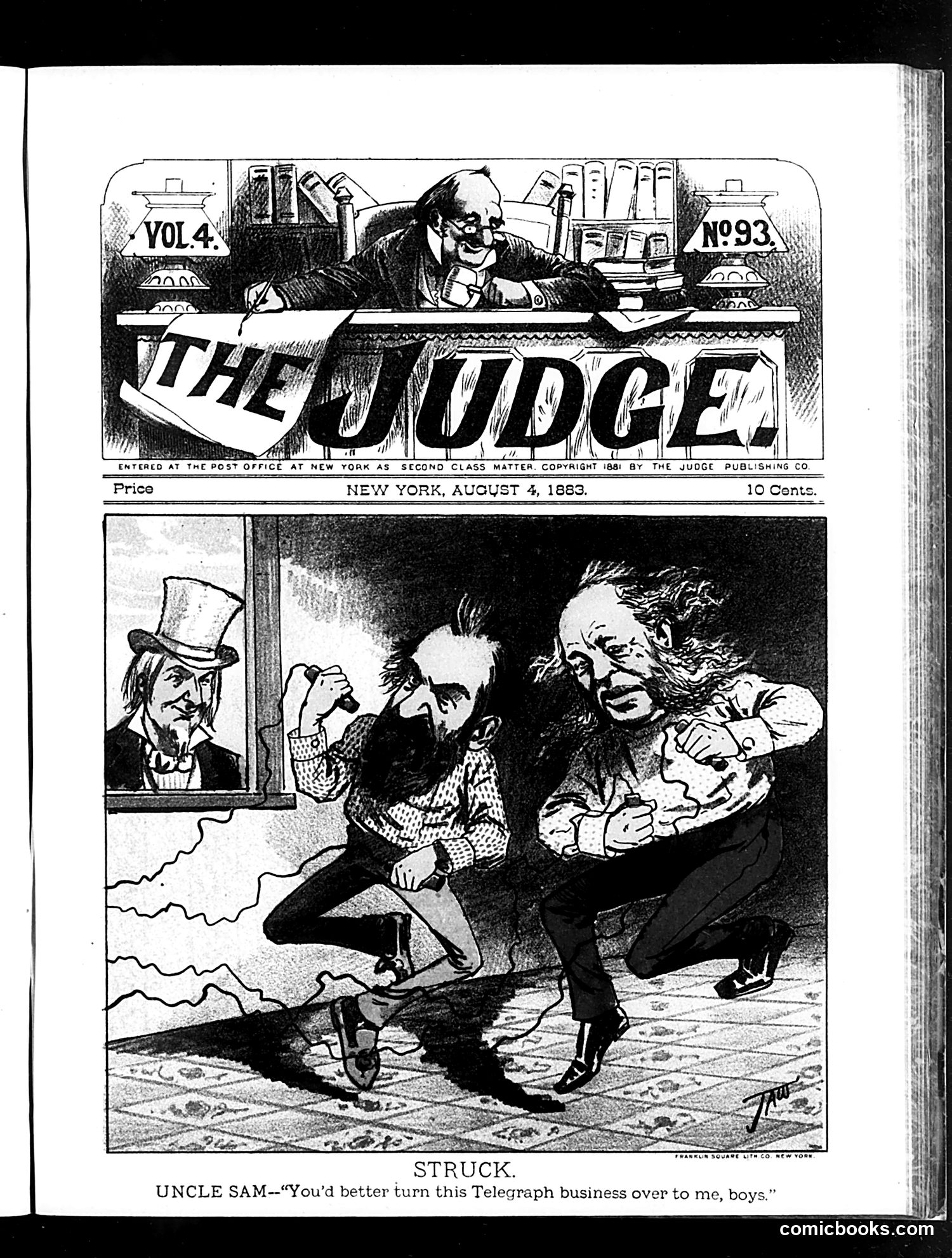 Judge — August 4, 1883 — page 1: Judge, 1883-08-04