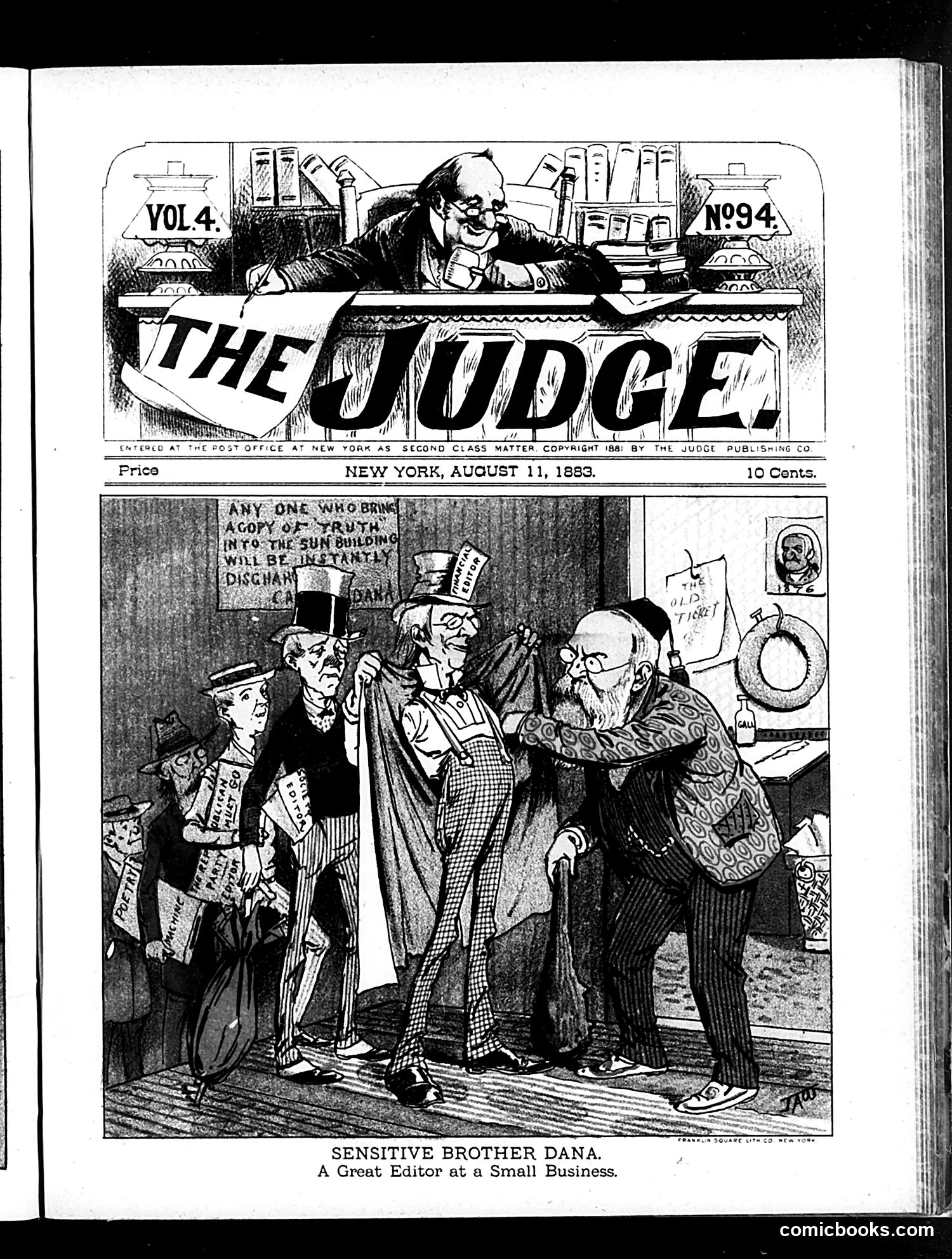 Judge — August 11, 1883 — page 1: Judge, 1883-08-11