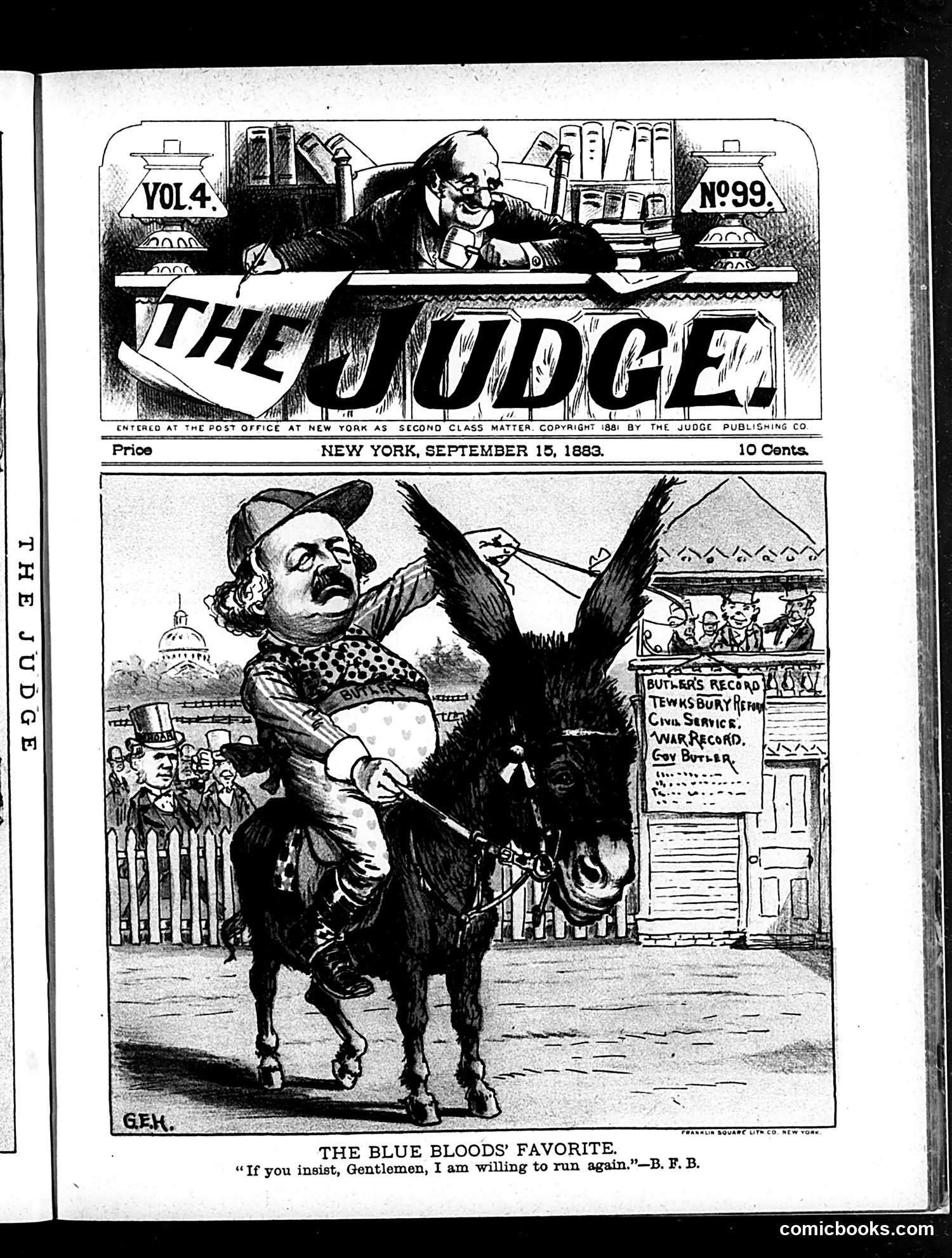 Judge — September 15, 1883 — page 1: Judge, 1883-09-15