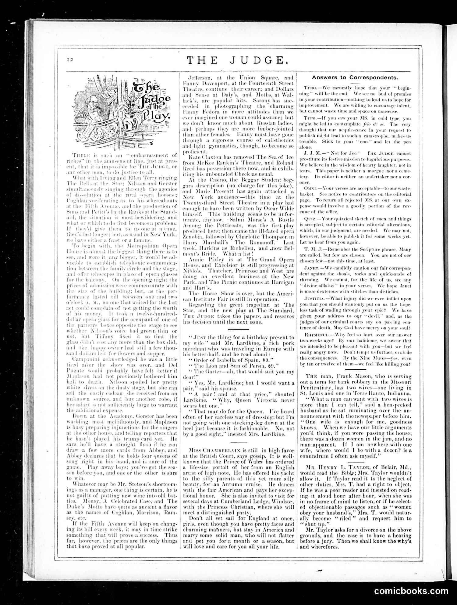 Judge — November 10, 1883 — page 12