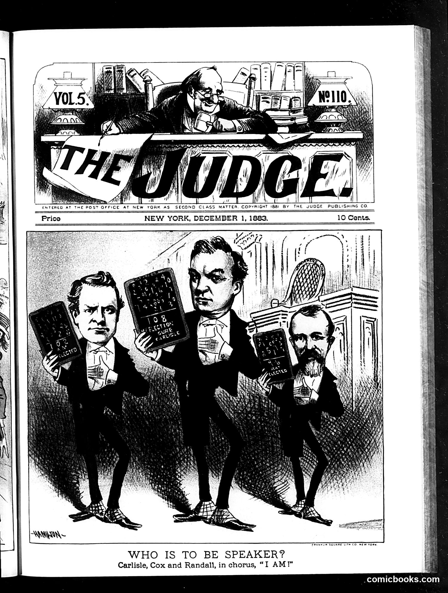 Judge — December 1, 1883 — page 1: Judge, 1883-12-01