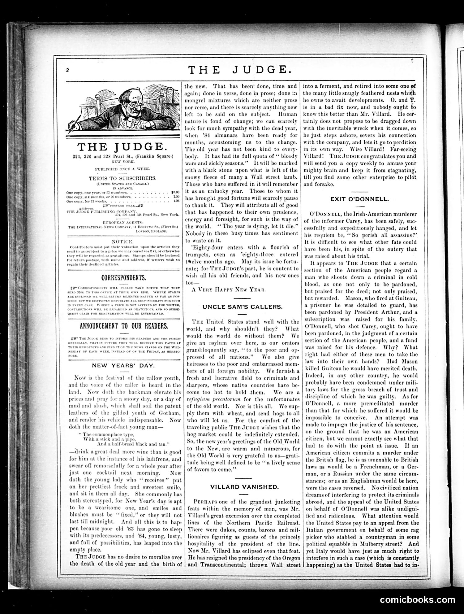 Judge — January 5, 1884 — page 2: Judge, 1884-01-05