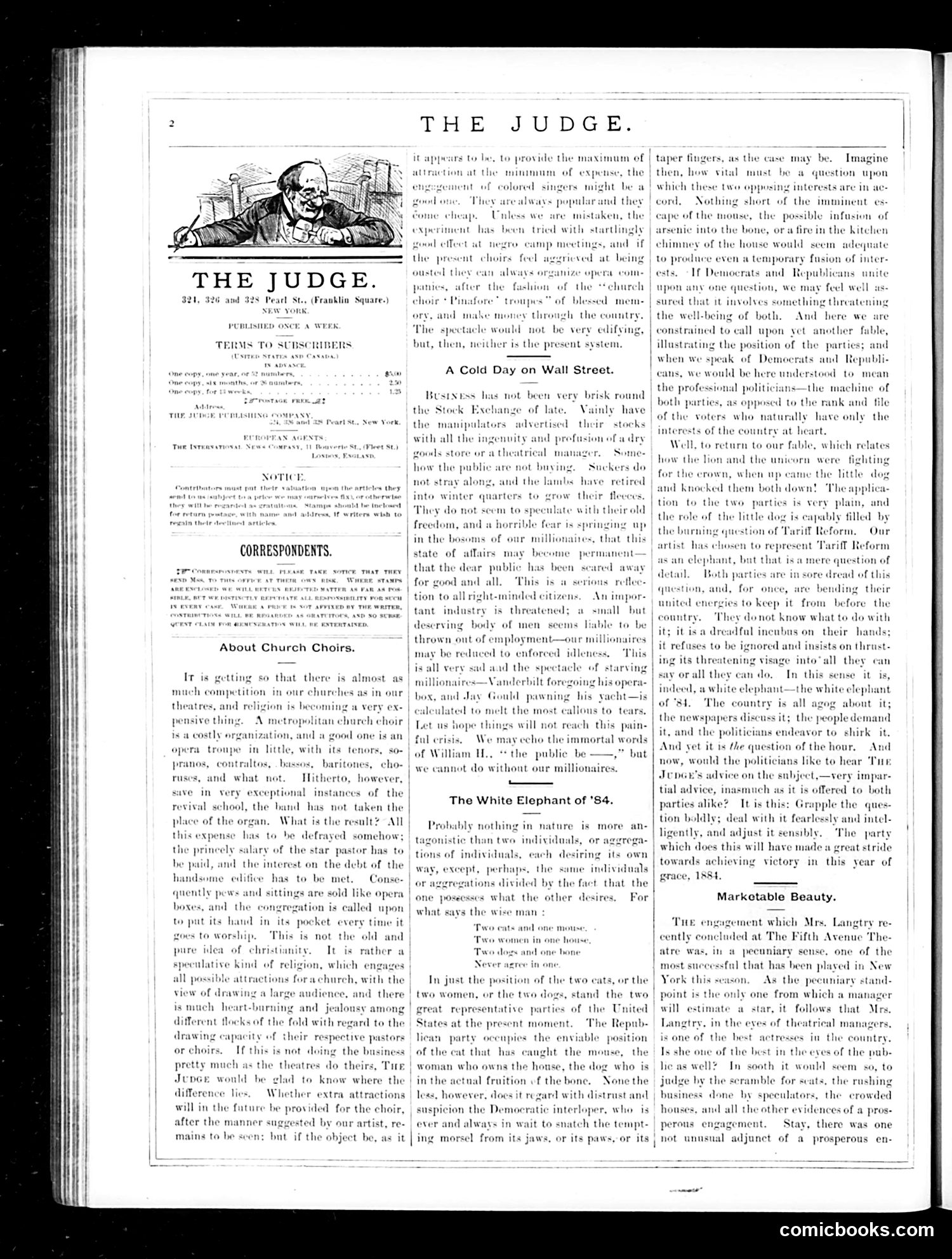 Judge — February 9, 1884 — page 2: Judge, 1884-02-09