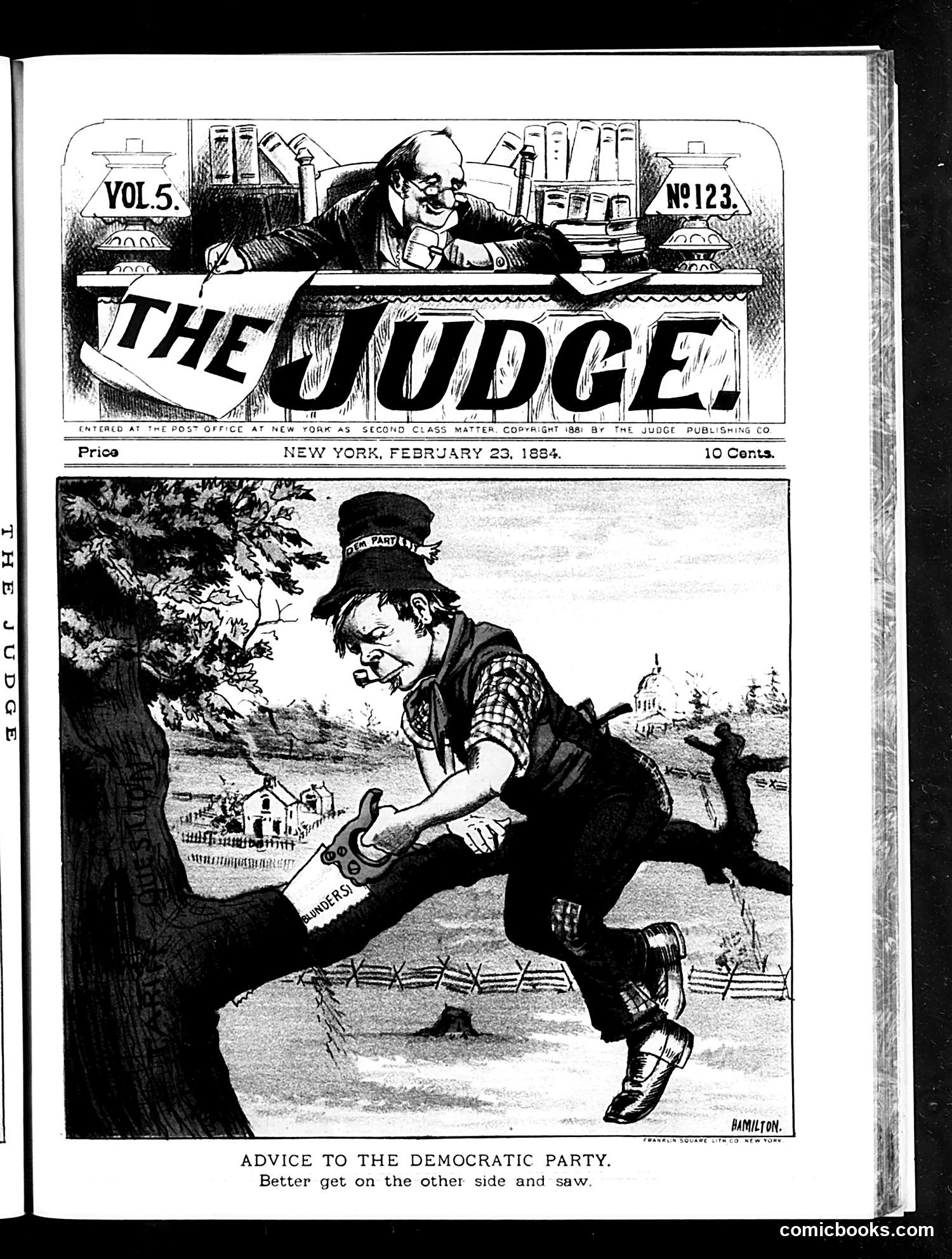 Judge — February 23, 1884 — page 1: Judge, 1884-02-23