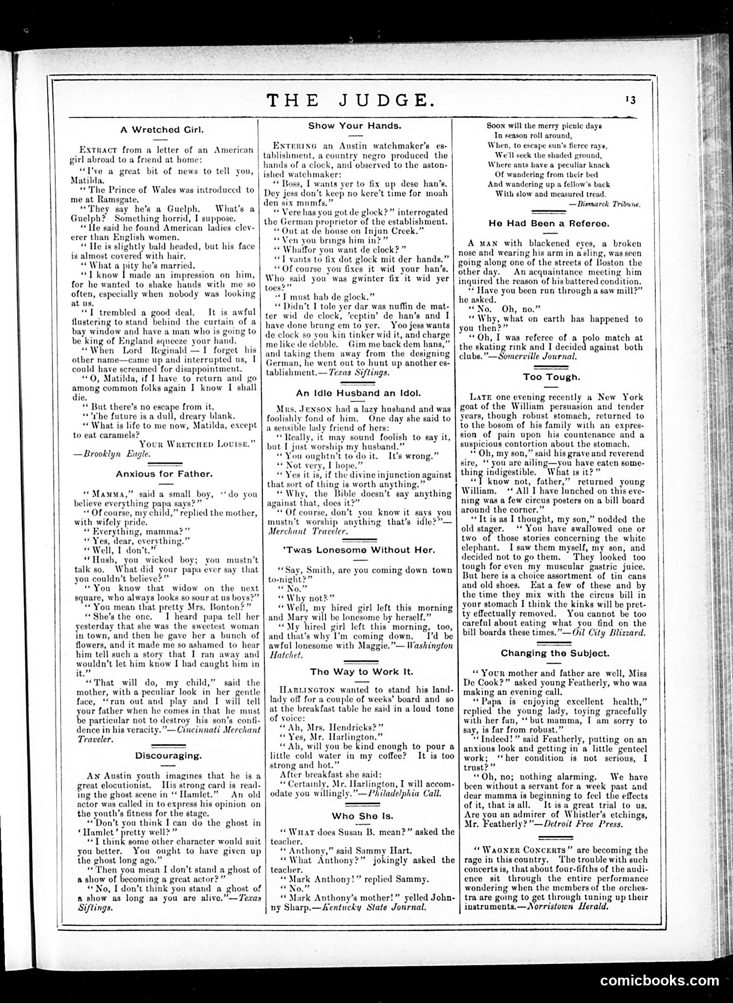 Judge — May 17, 1884 — page 13