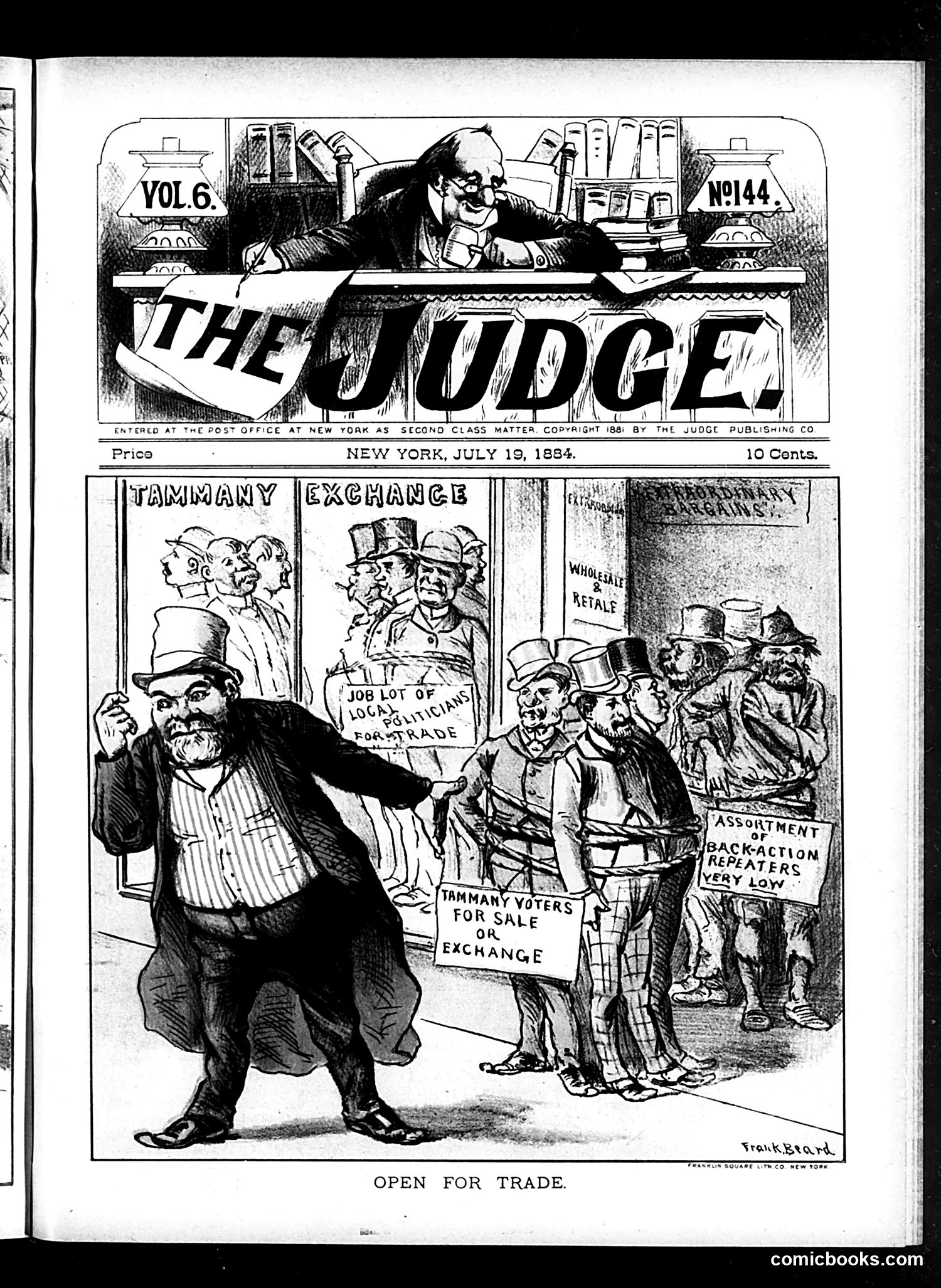 Judge — July 19, 1884 — page 1: Judge, 1884-07-19