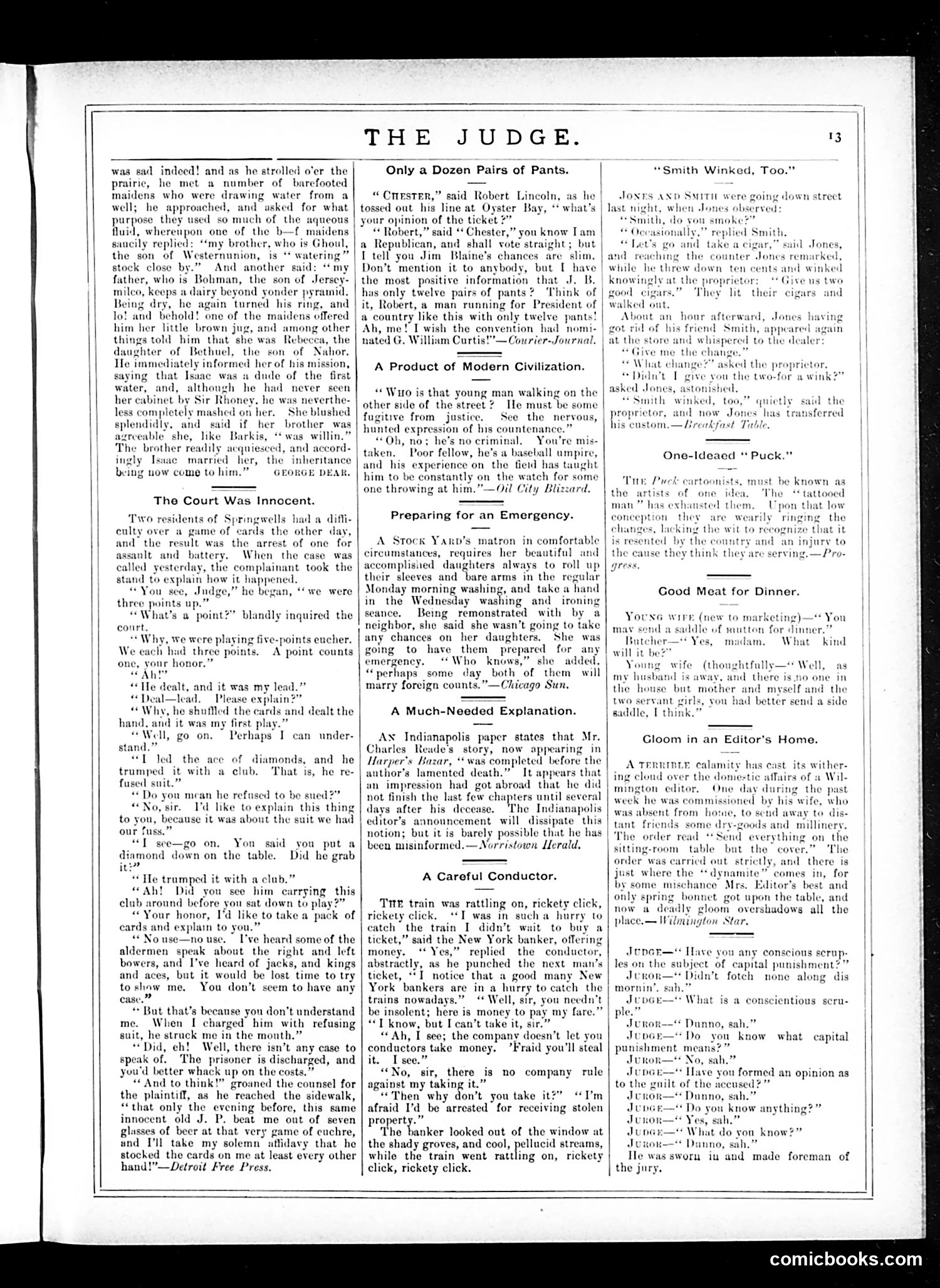 Judge — July 19, 1884 — page 13