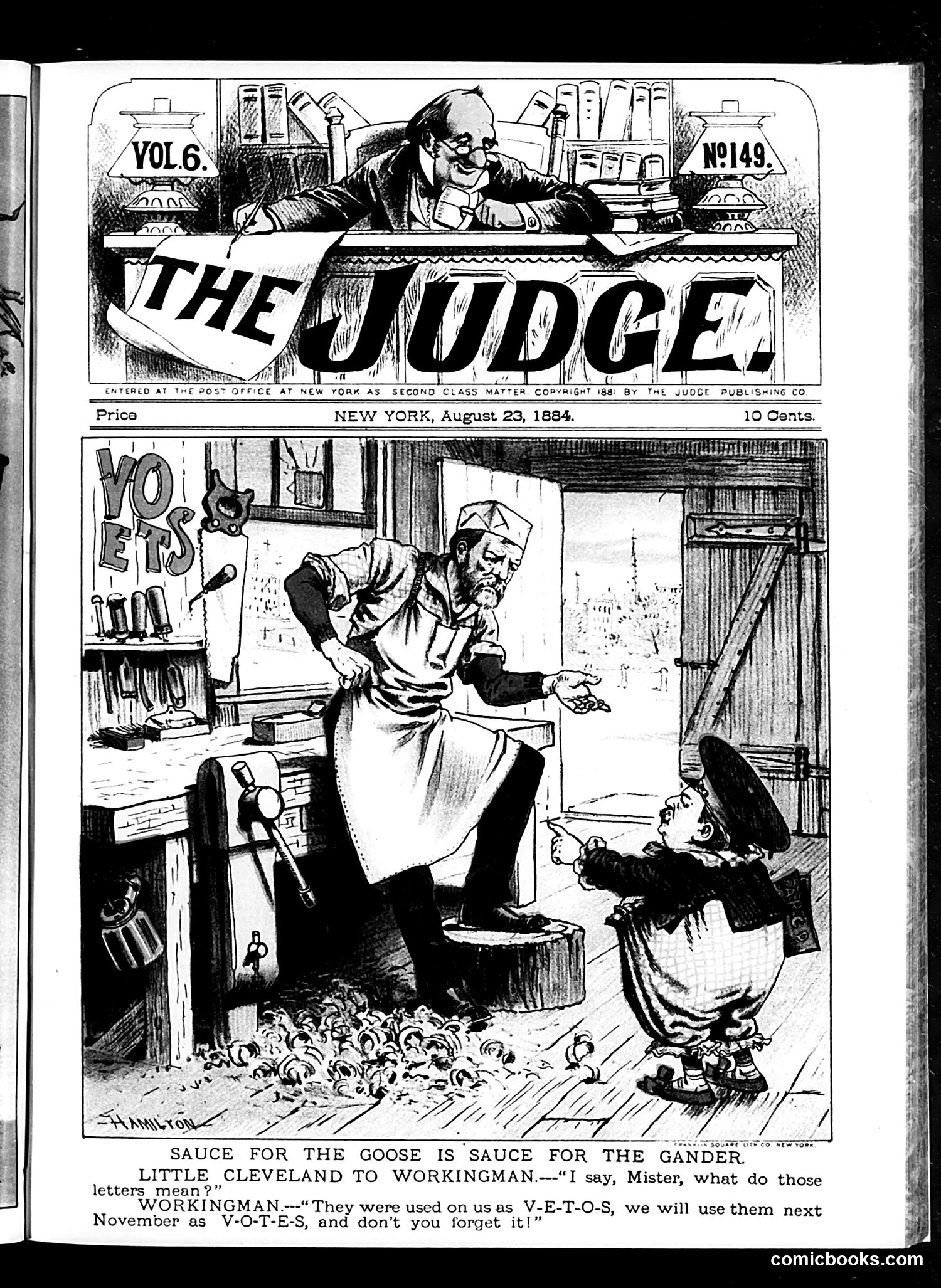 Judge — August 23, 1884 — page 1: Judge, 1884-08-23