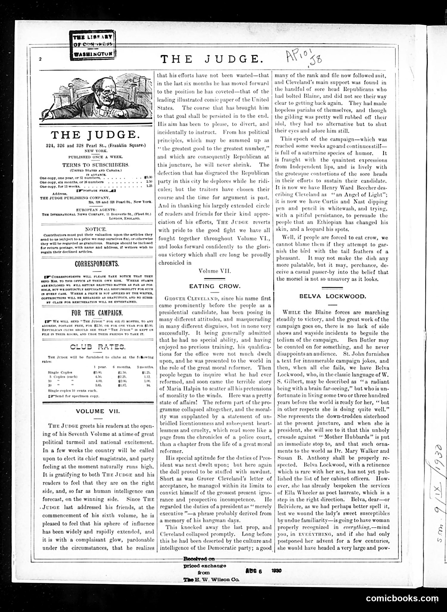 Judge — October 18, 1884 — page 2: Judge, 1884-10-18