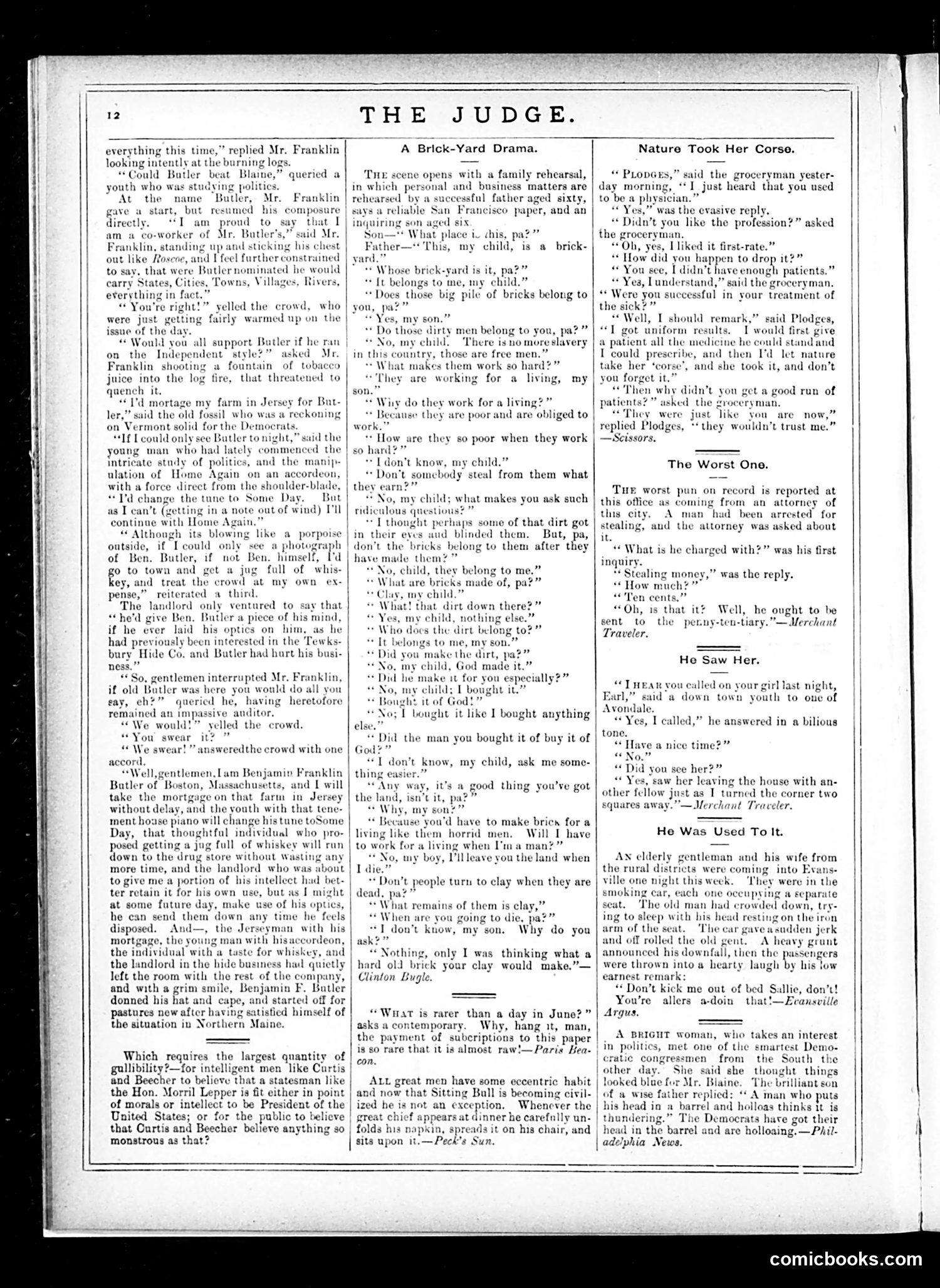 Judge — October 25, 1884 — page 12