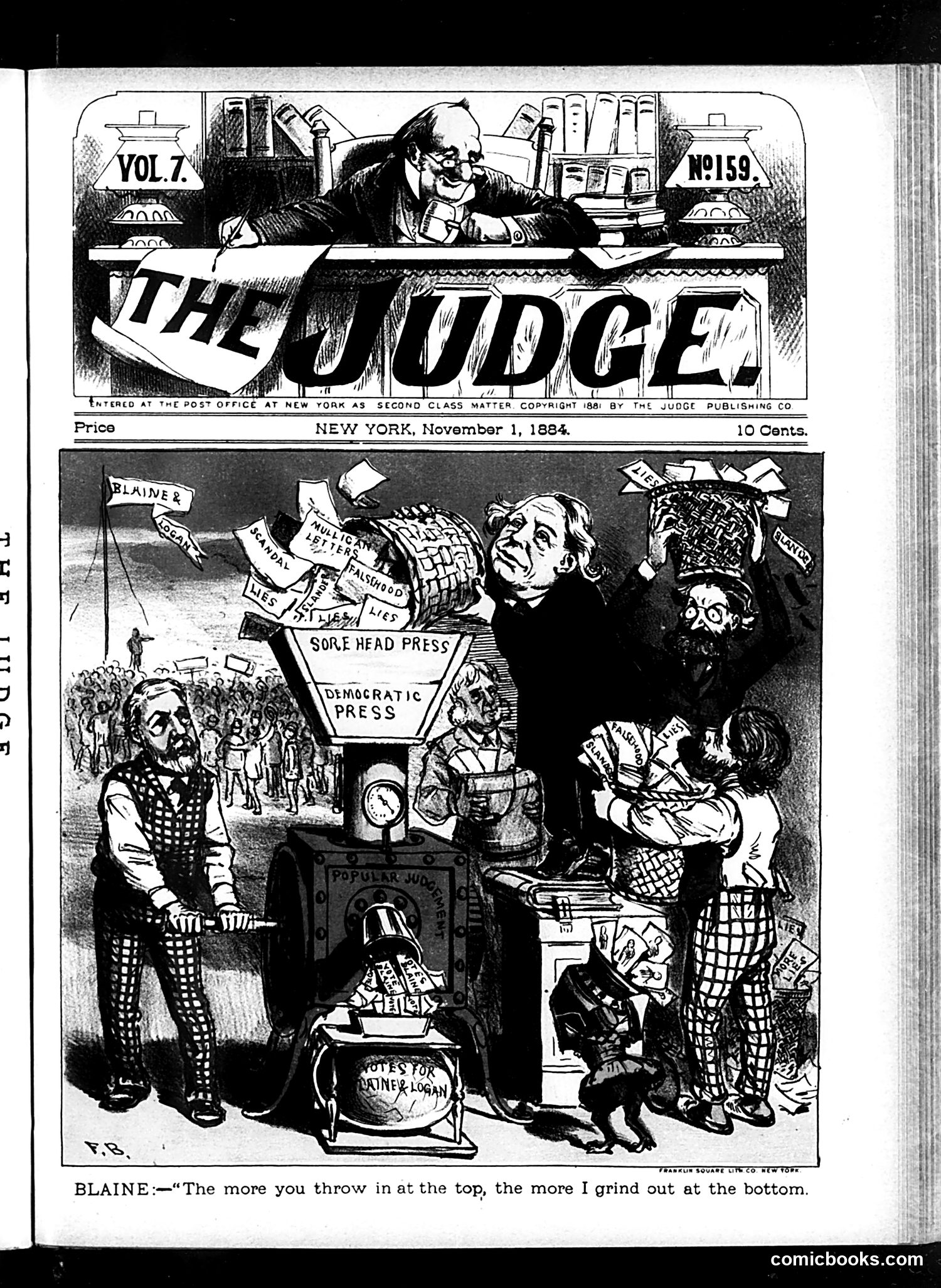 Judge — November 1, 1884 — page 1: Judge, 1884-11-01
