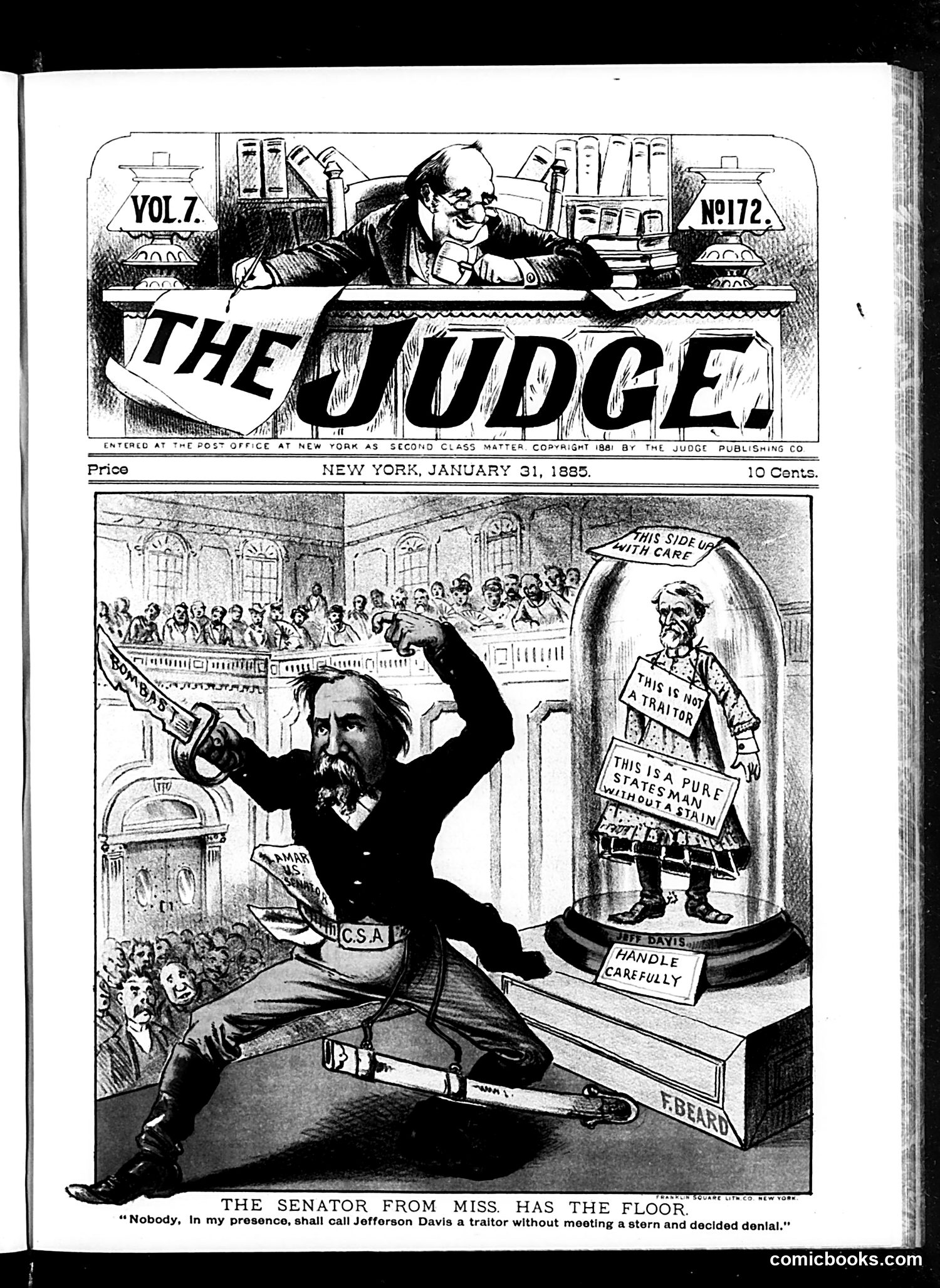 Judge — January 31, 1885 — page 1: Judge, 1885-01-31