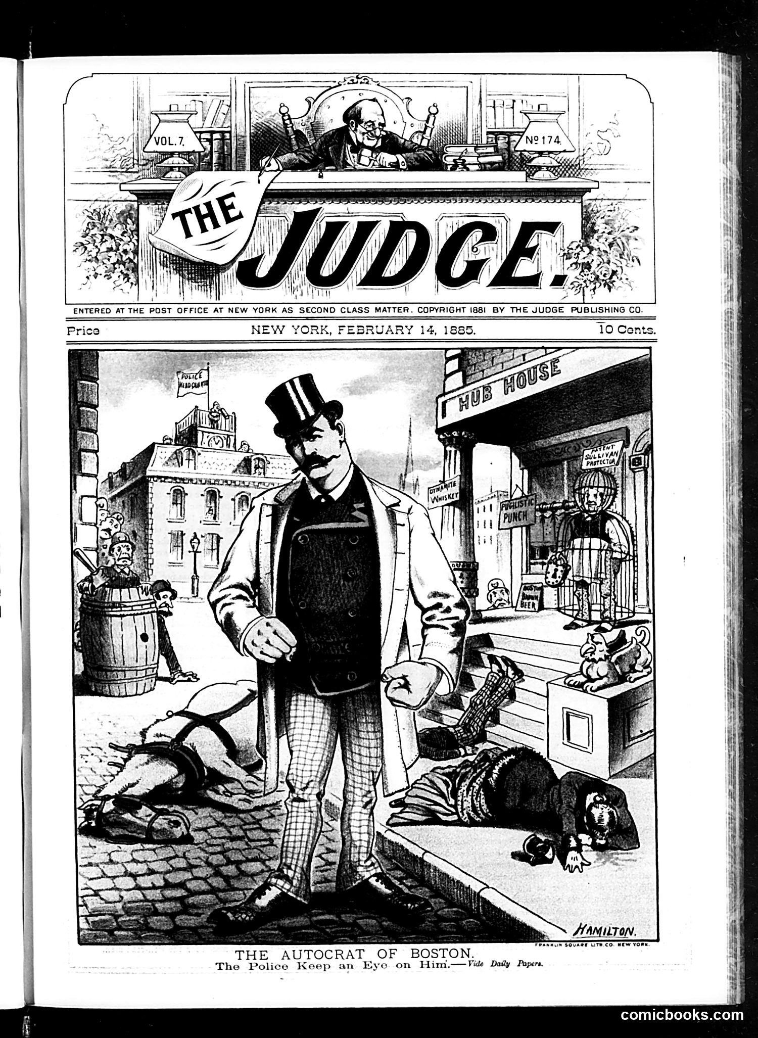Judge — February 14, 1885 — page 1: Judge, 1885-02-14