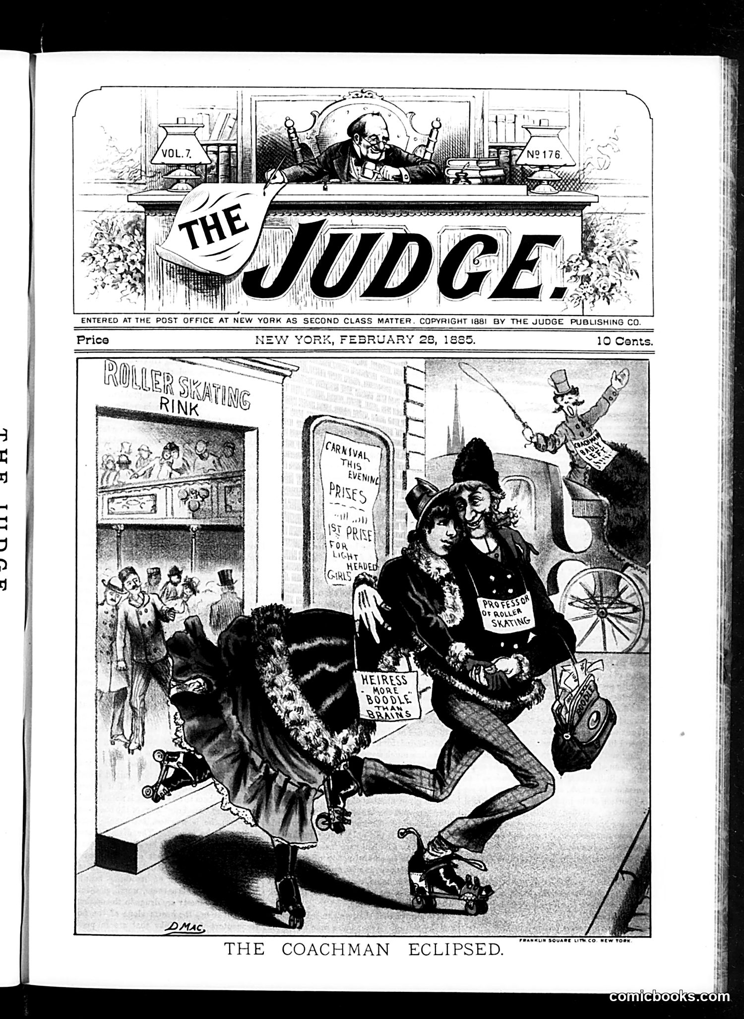 Judge — February 28, 1885 — page 1: Judge, 1885-02-28