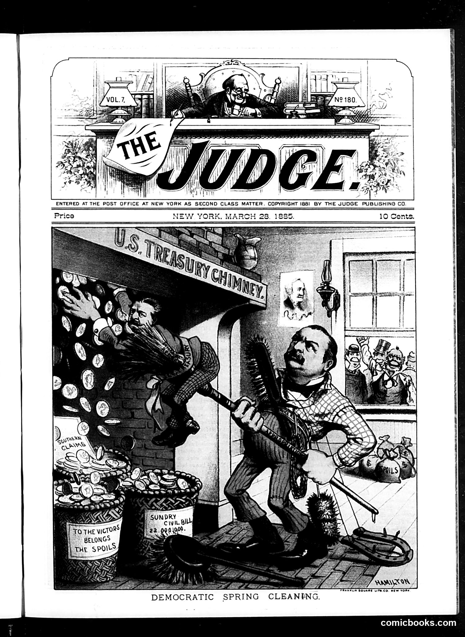 Judge — March 28, 1885 — page 1: Judge, 1885-03-28
