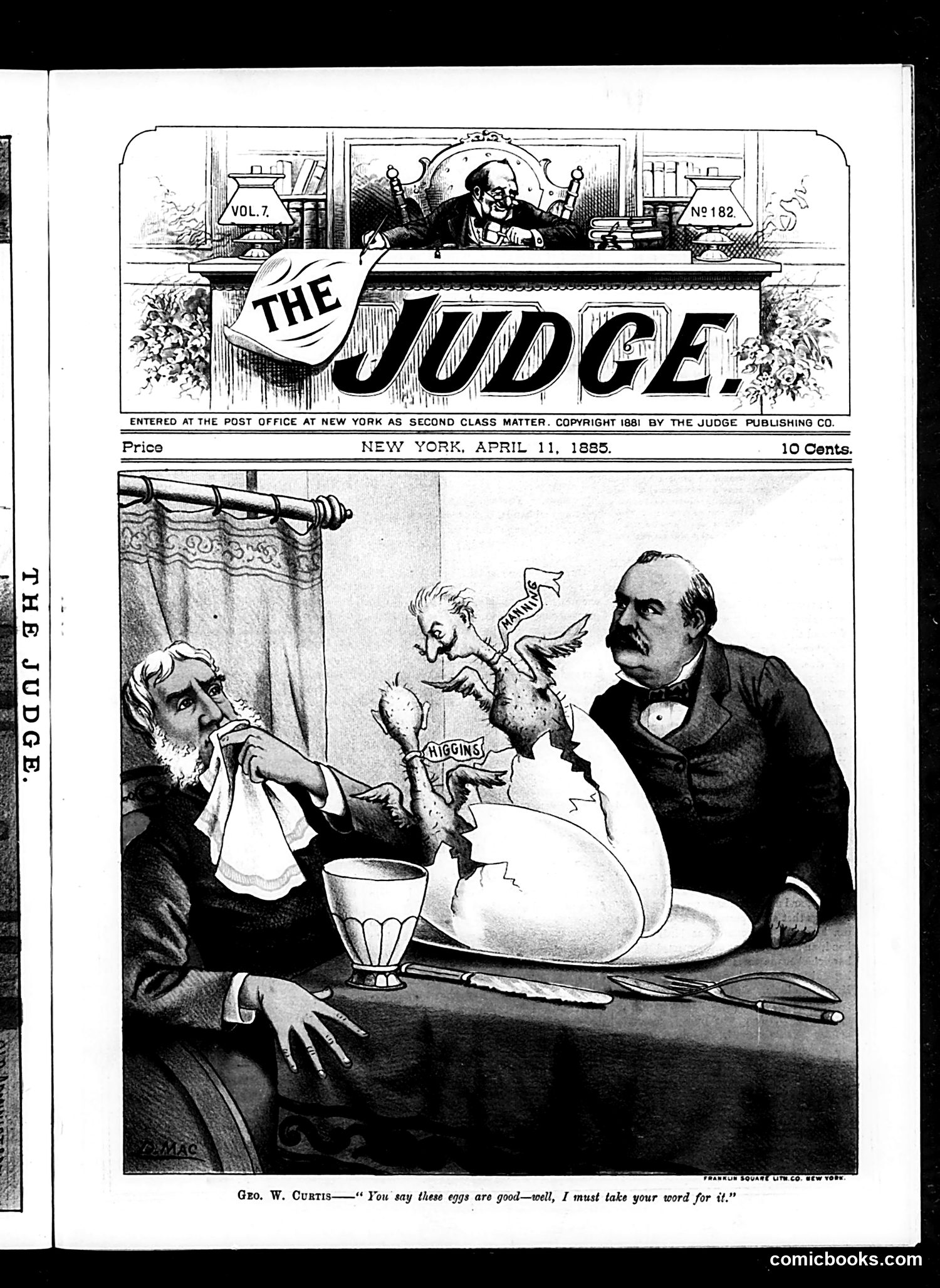 Judge — April 11, 1885 — page 1: Judge, 1885-04-11