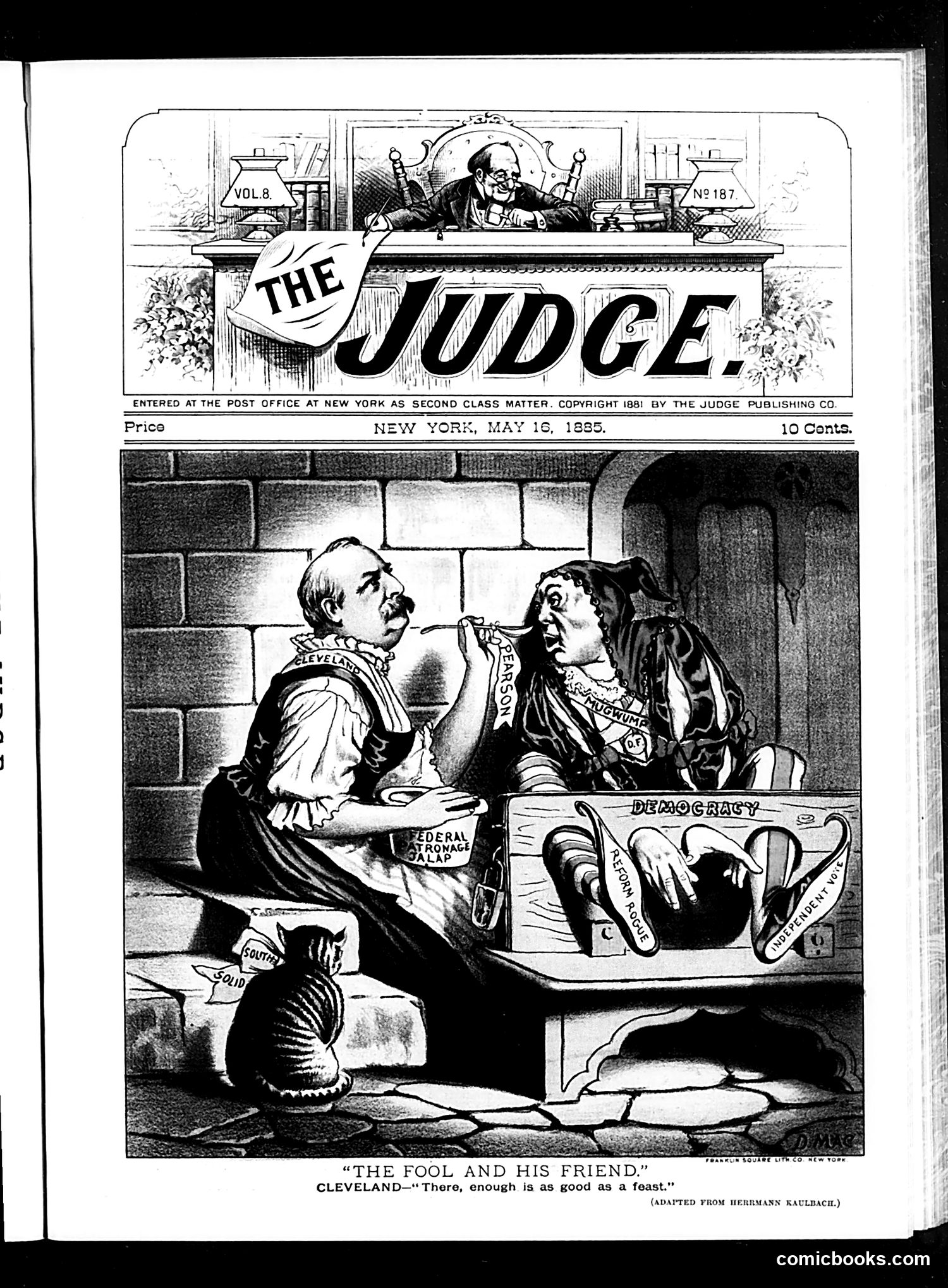 Judge — May 16, 1885 — page 1: Judge, 1885-05-16
