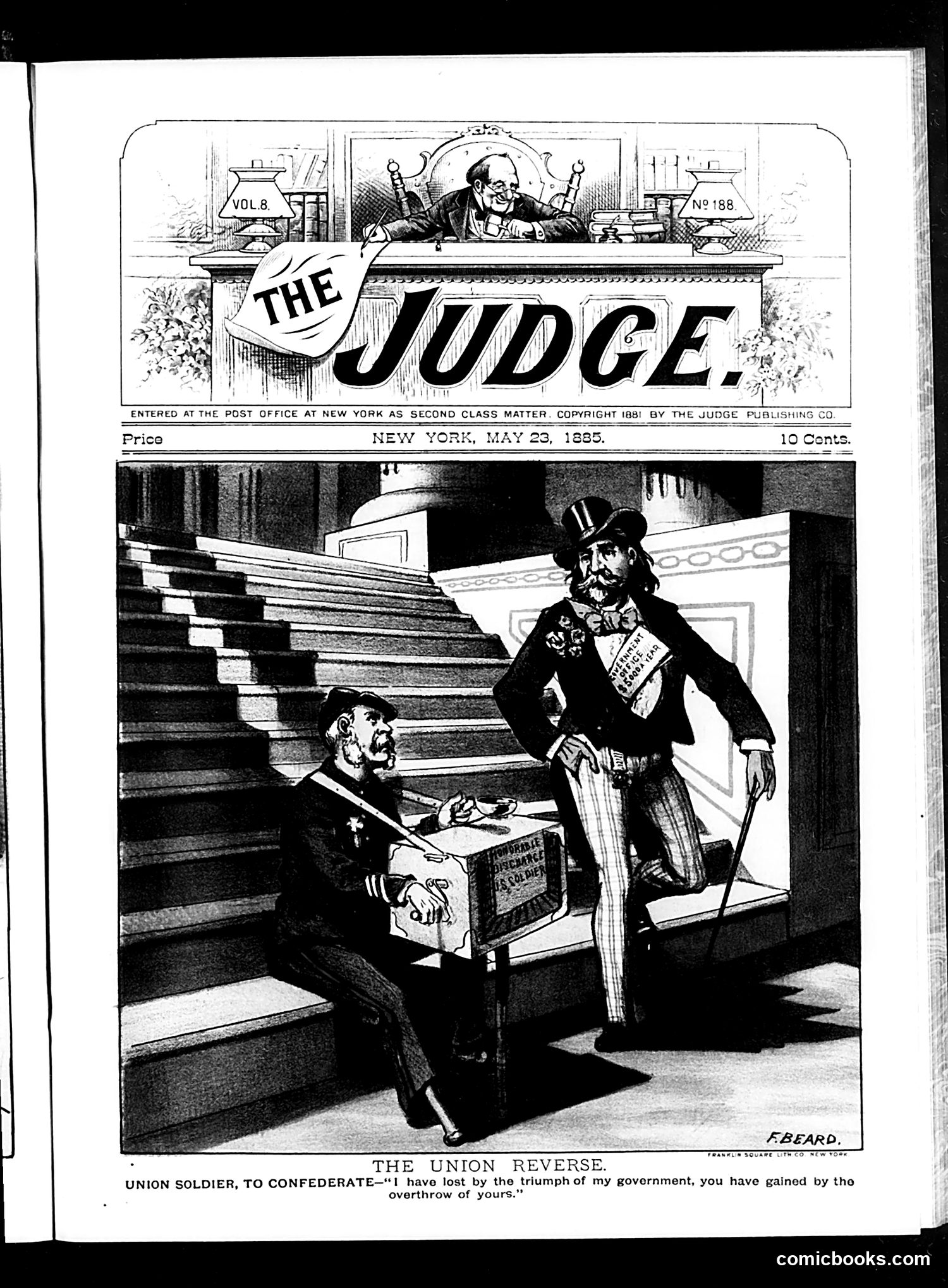 Judge — May 23, 1885 — page 1: Judge, 1885-05-23