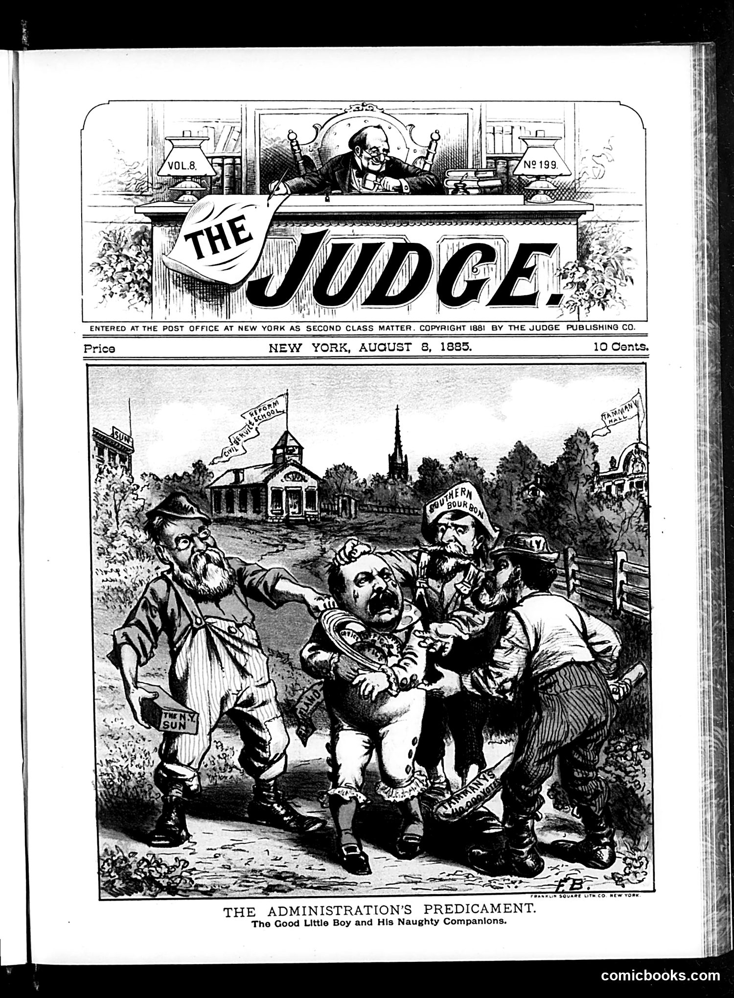 Judge — August 8, 1885 — page 1: Judge, 1885-08-08