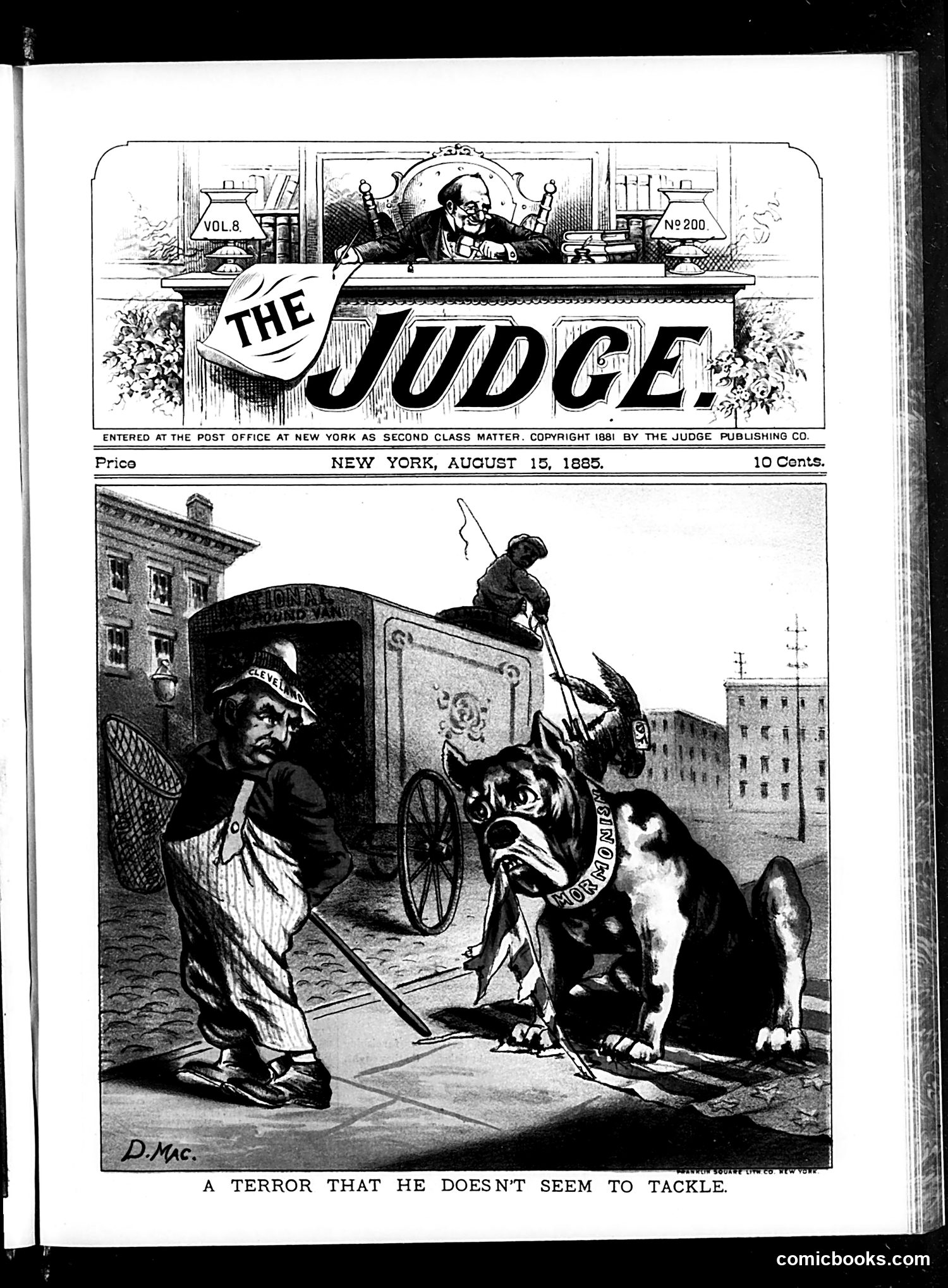 Judge — August 15, 1885 — page 1: Judge, 1885-08-15