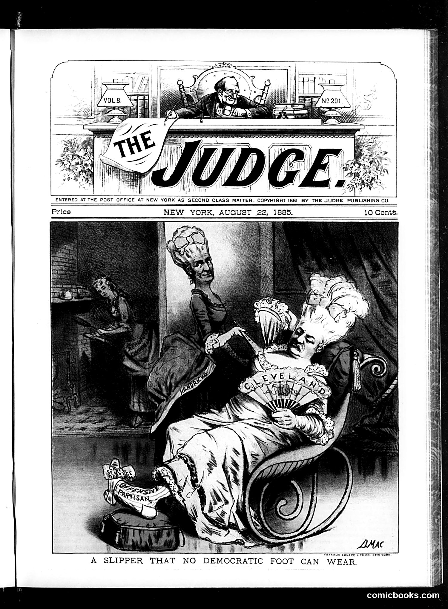 Judge — August 22, 1885 — page 1: Judge, 1885-08-22