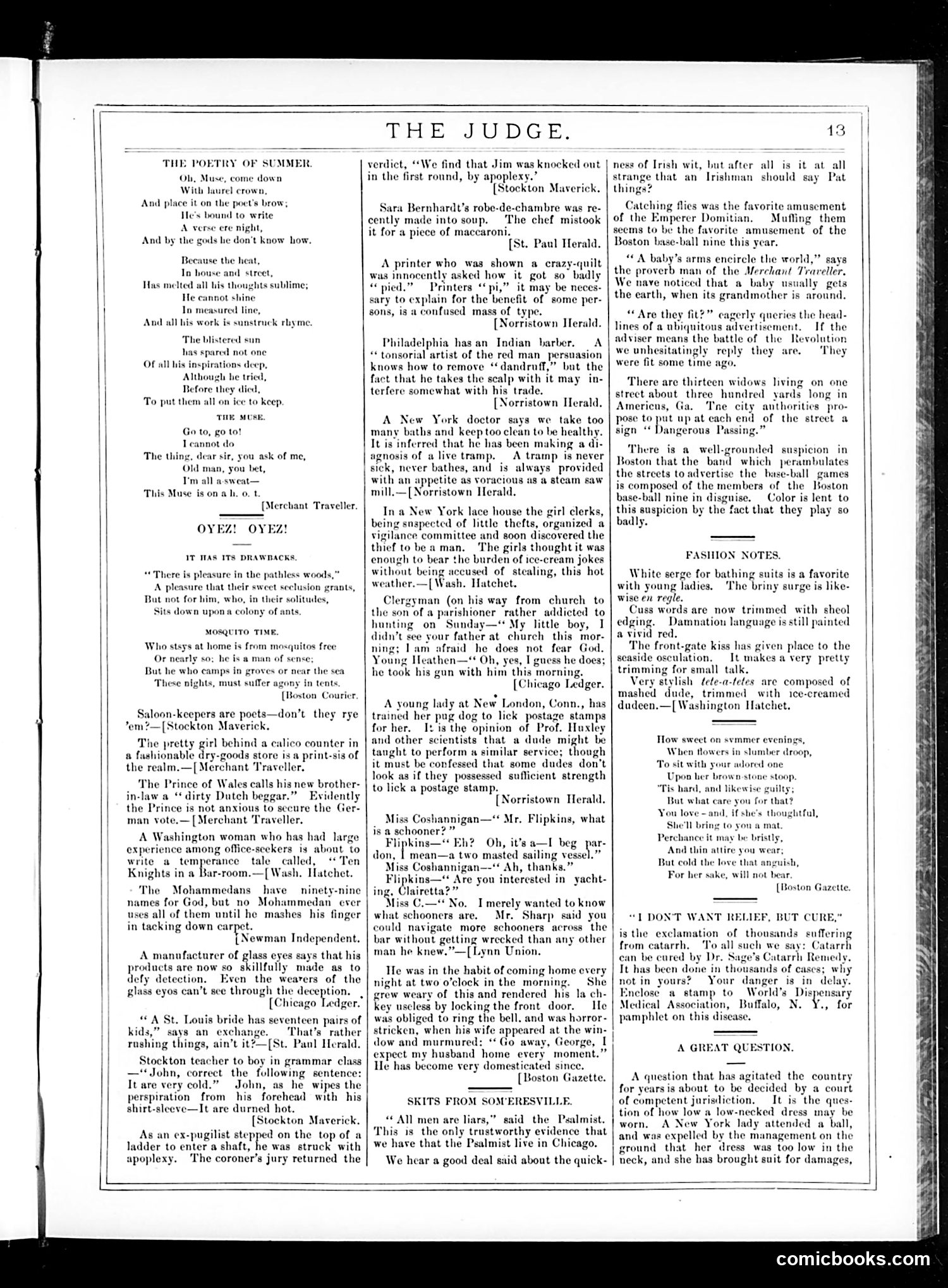 Judge — August 22, 1885 — page 13