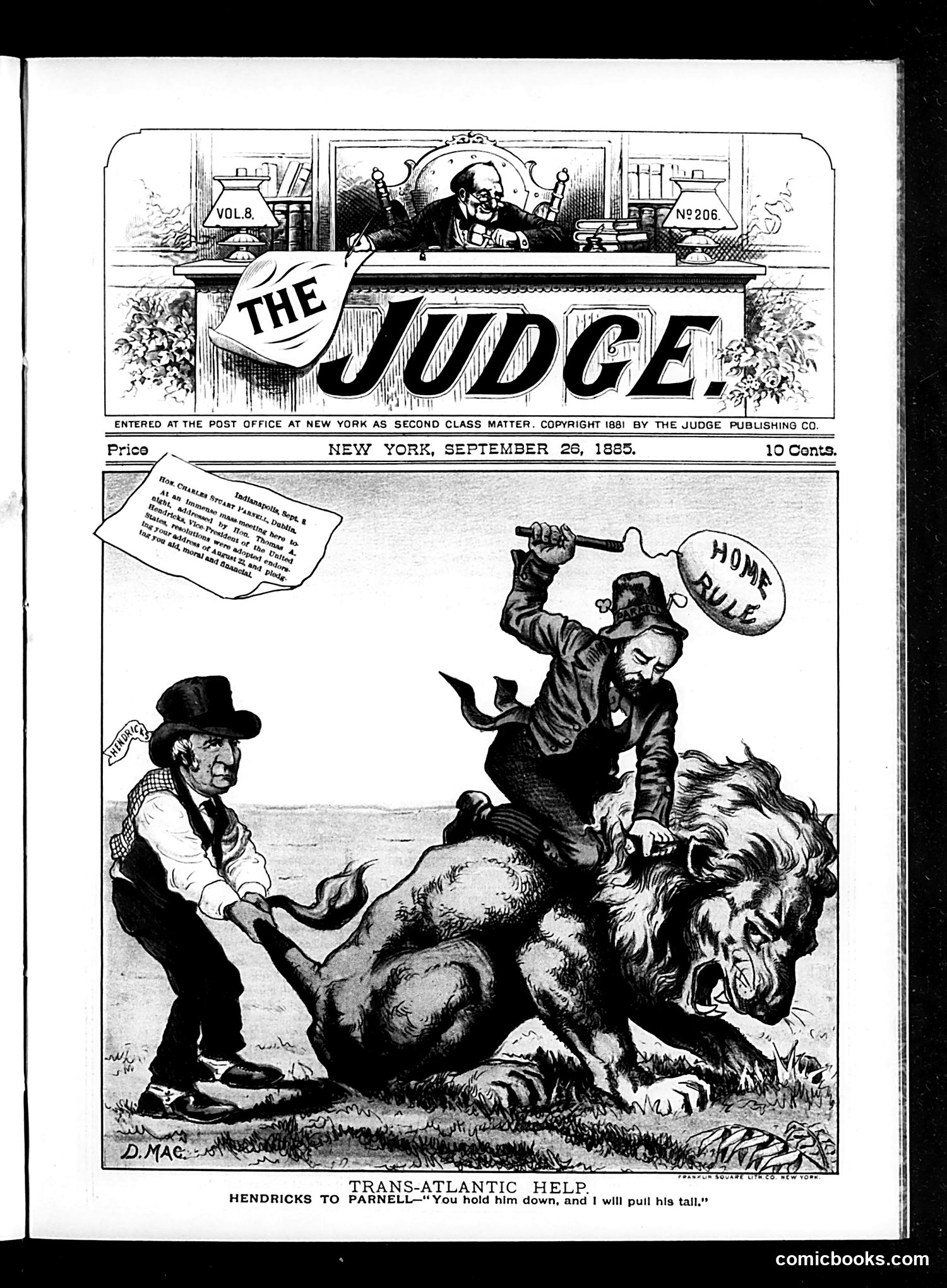 Judge — September 26, 1885 — page 1: Judge, 1885-09-26