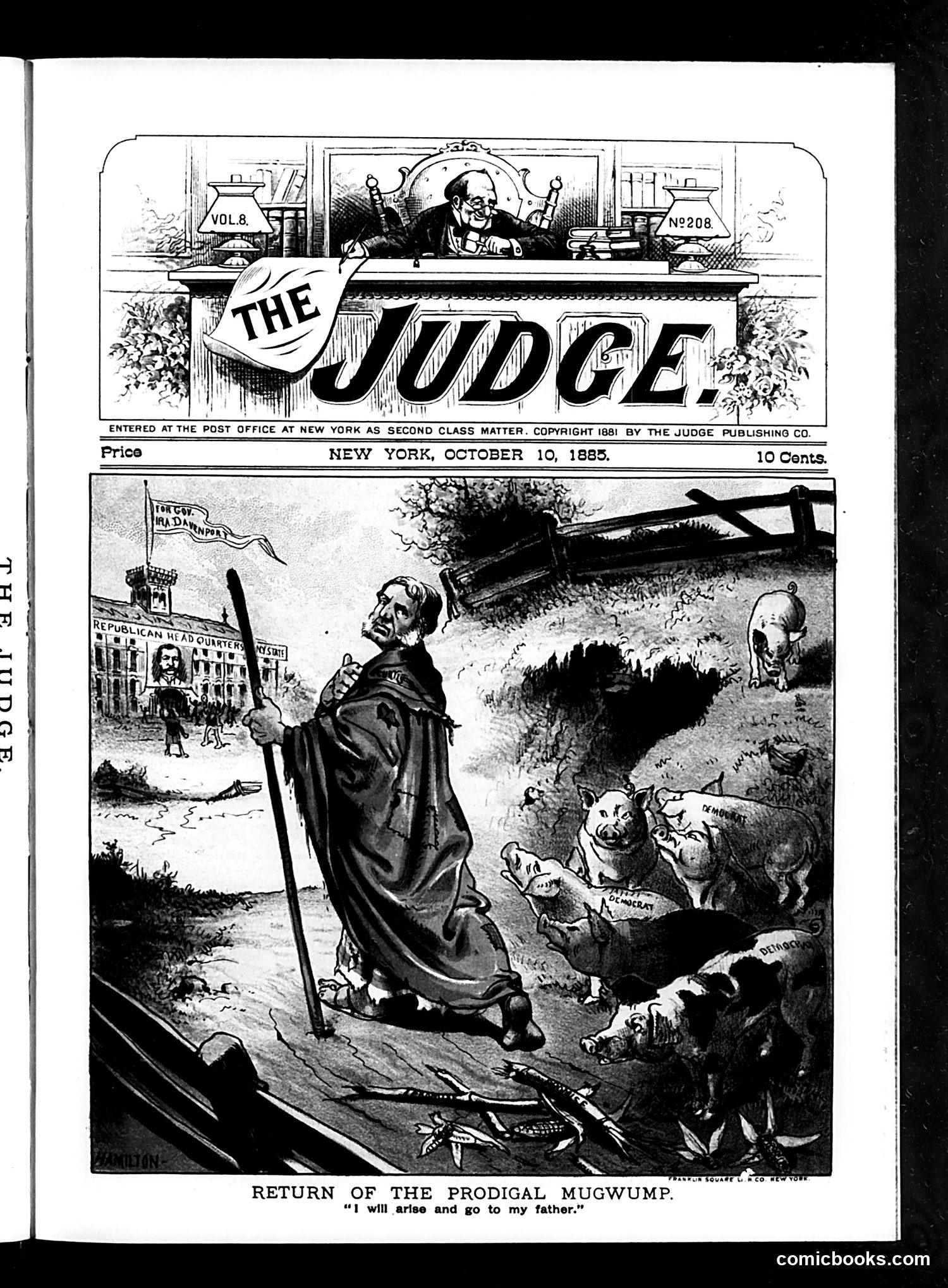 Judge — October 10, 1885 — page 1: Judge, 1885-10-10