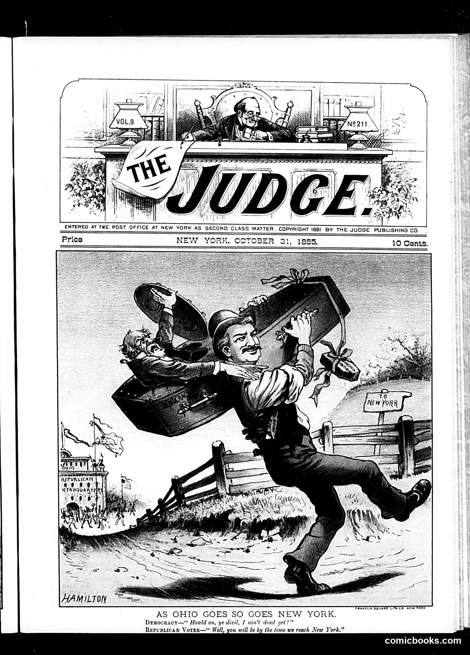 Judge — October 31, 1885 — page 1: Judge, 1885-10-31