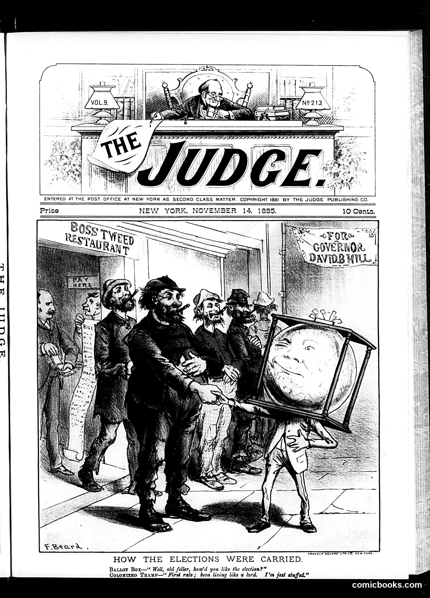 Judge — November 14, 1885 — page 1: Judge, 1885-11-14