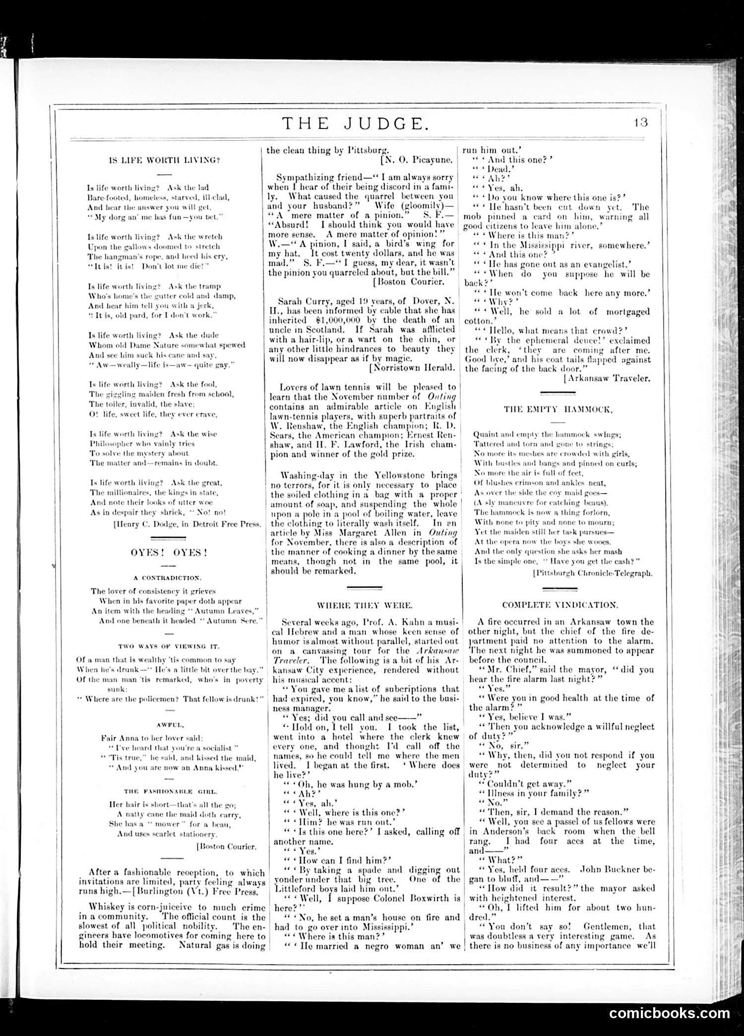 Judge — November 14, 1885 — page 13
