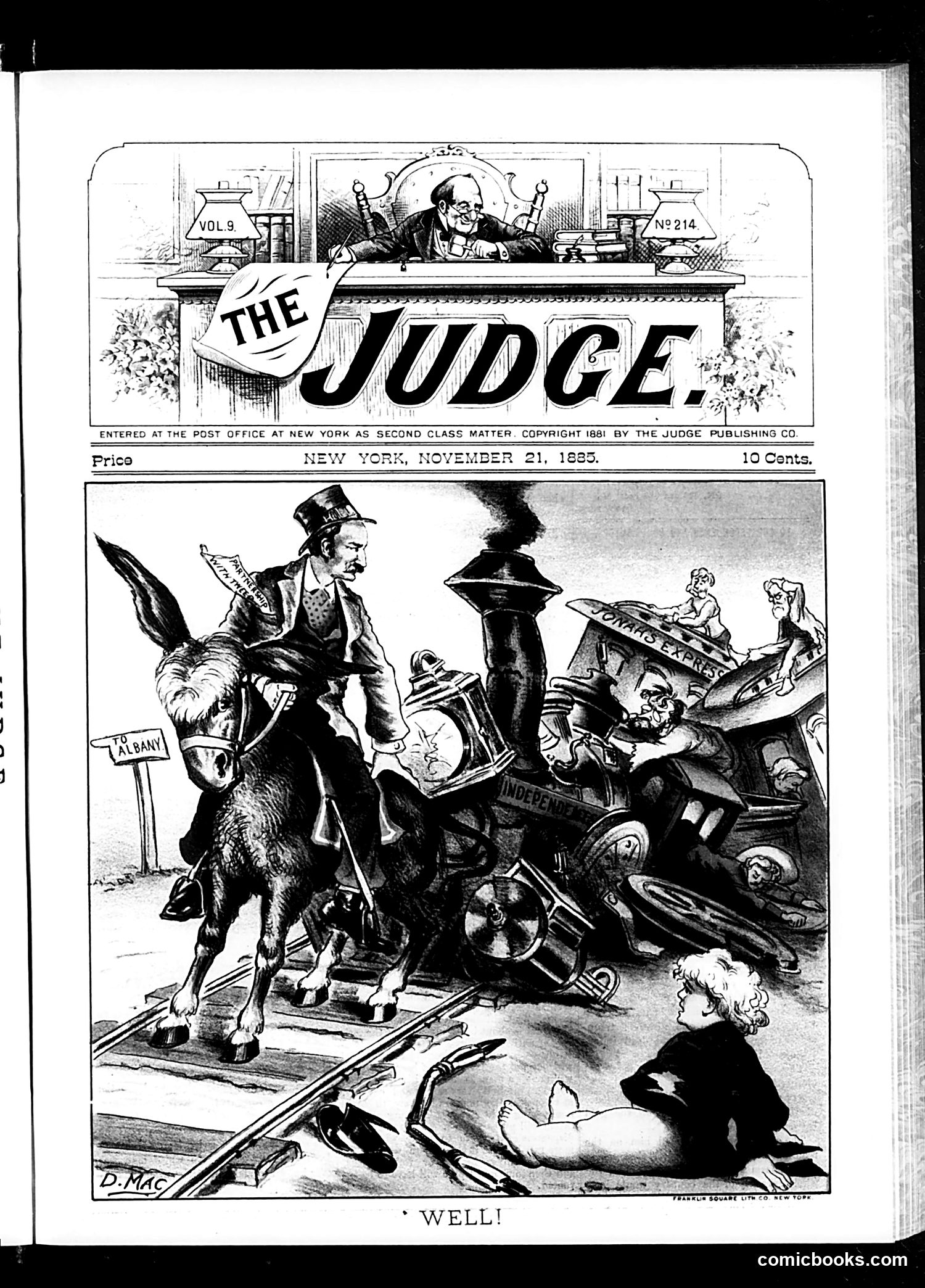 Judge — November 21, 1885 — page 1: Judge, 1885-11-21