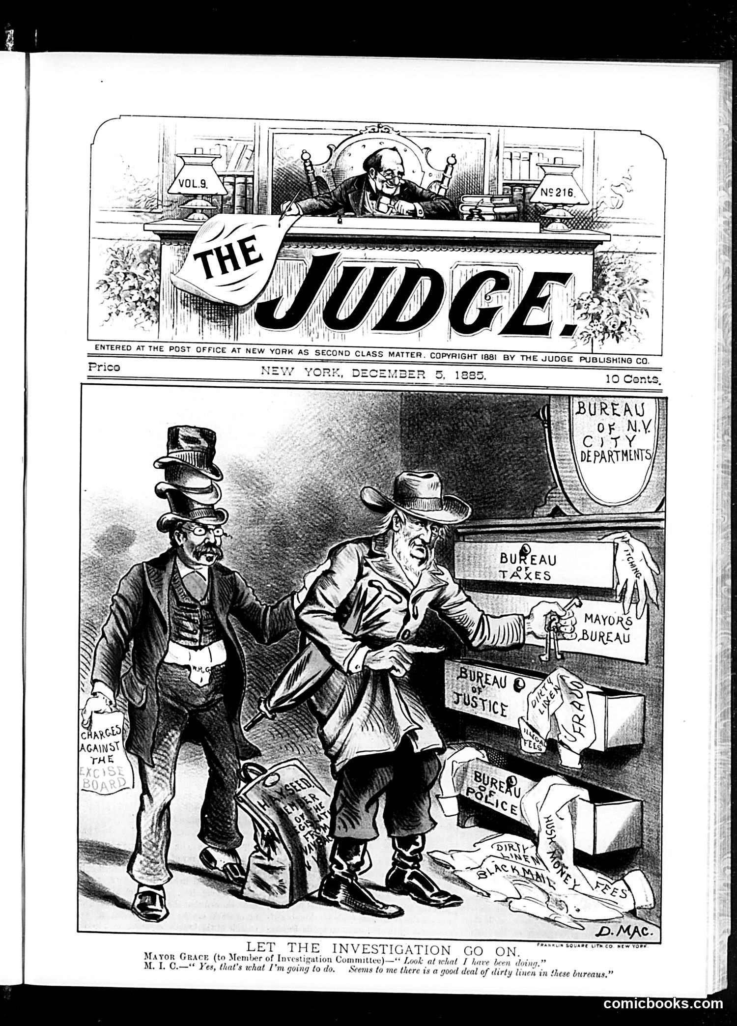 Judge — December 5, 1885 — page 1: Judge, 1885-12-05