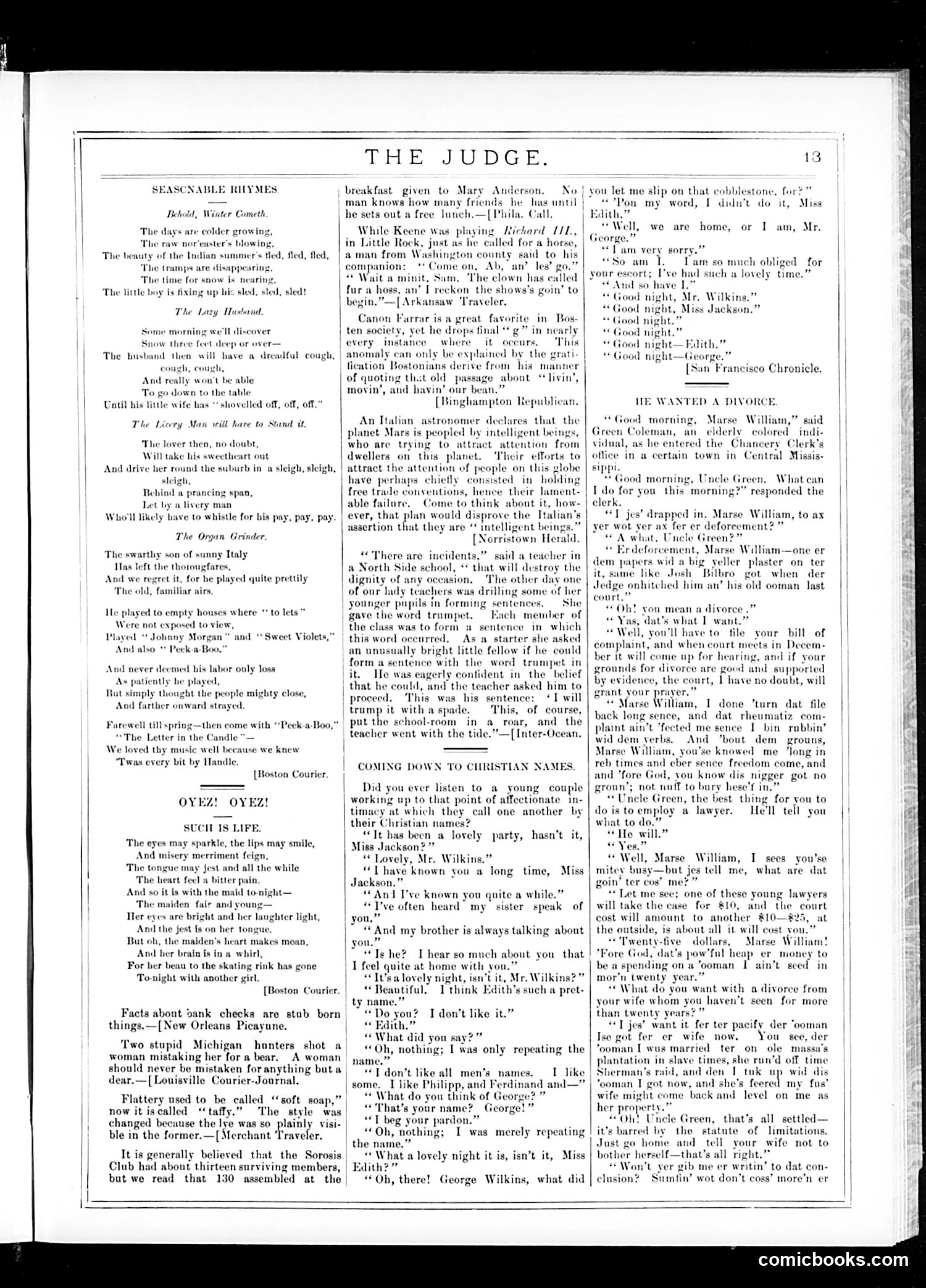Judge — December 5, 1885 — page 13