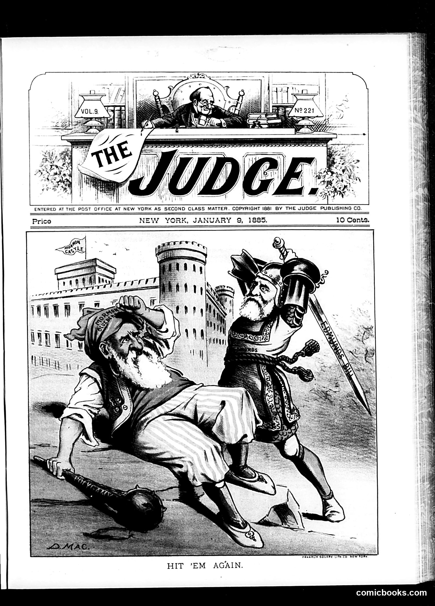 Judge — January 9, 1886 — page 1: Judge, 1886-01-09