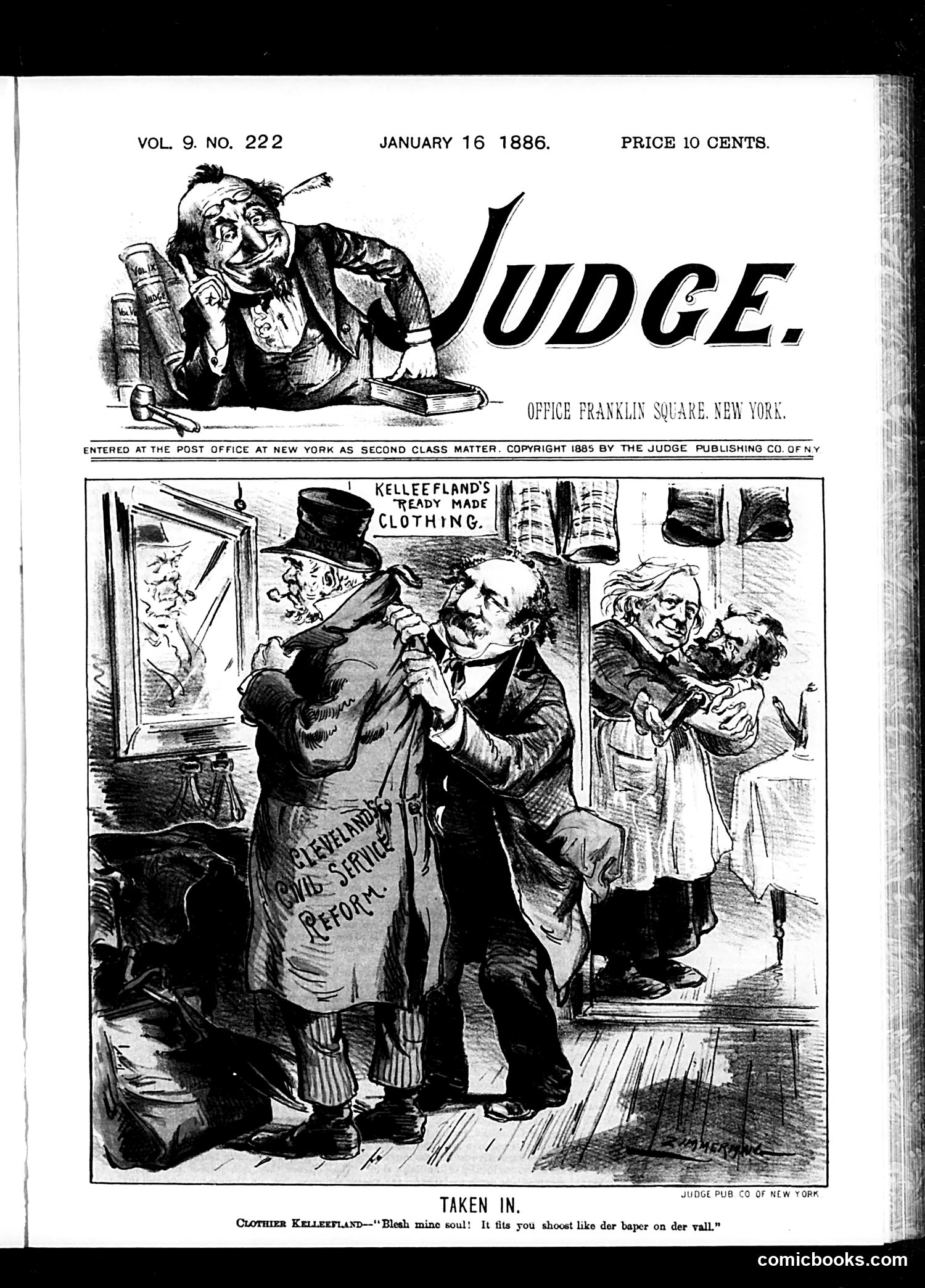 Judge — January 16, 1886 — page 1: Judge, 1886-01-16
