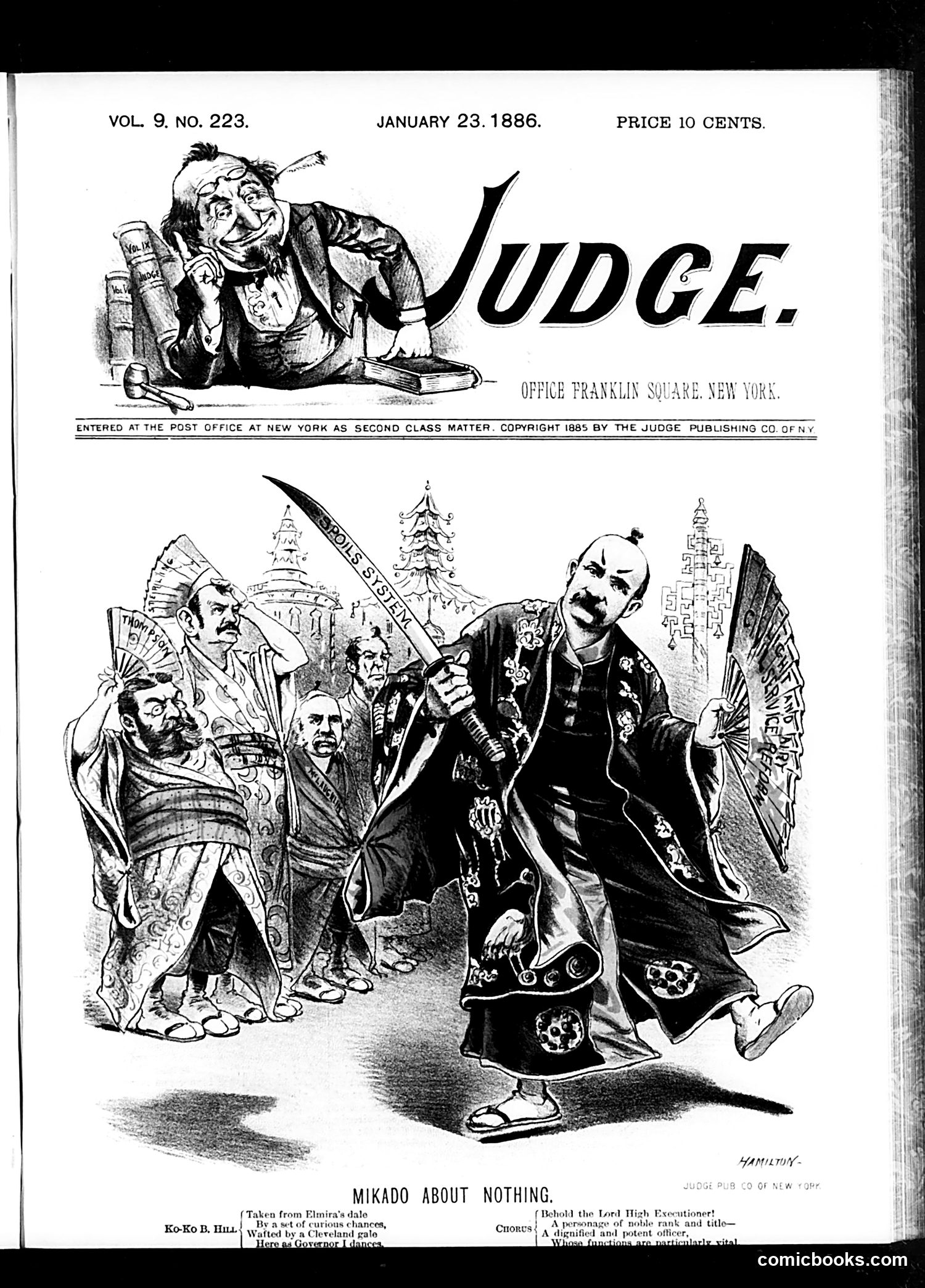 Judge — January 23, 1886 — page 1: Judge, 1886-01-23