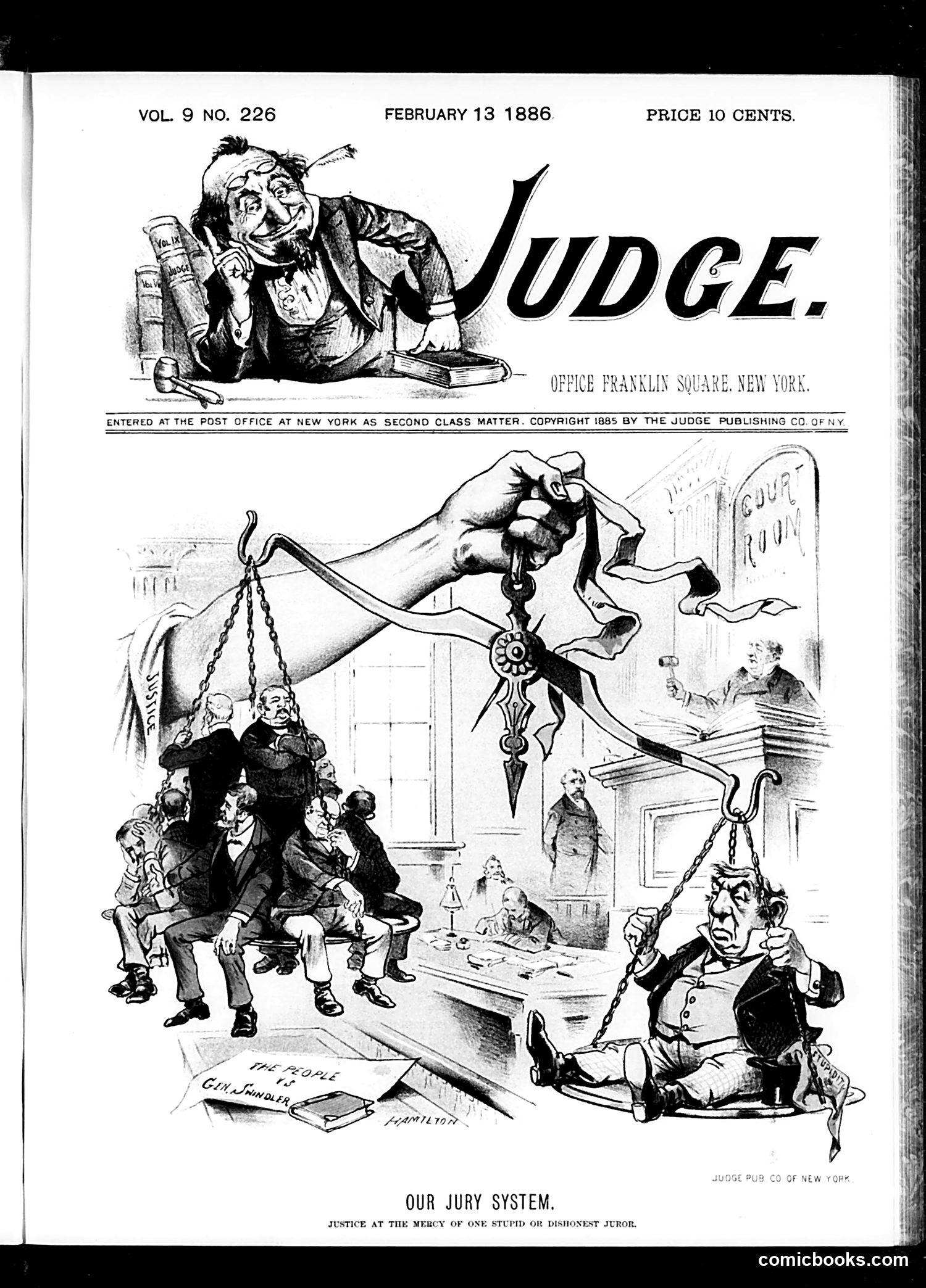 Judge — February 13, 1886 — page 1: Judge, 1886-02-13