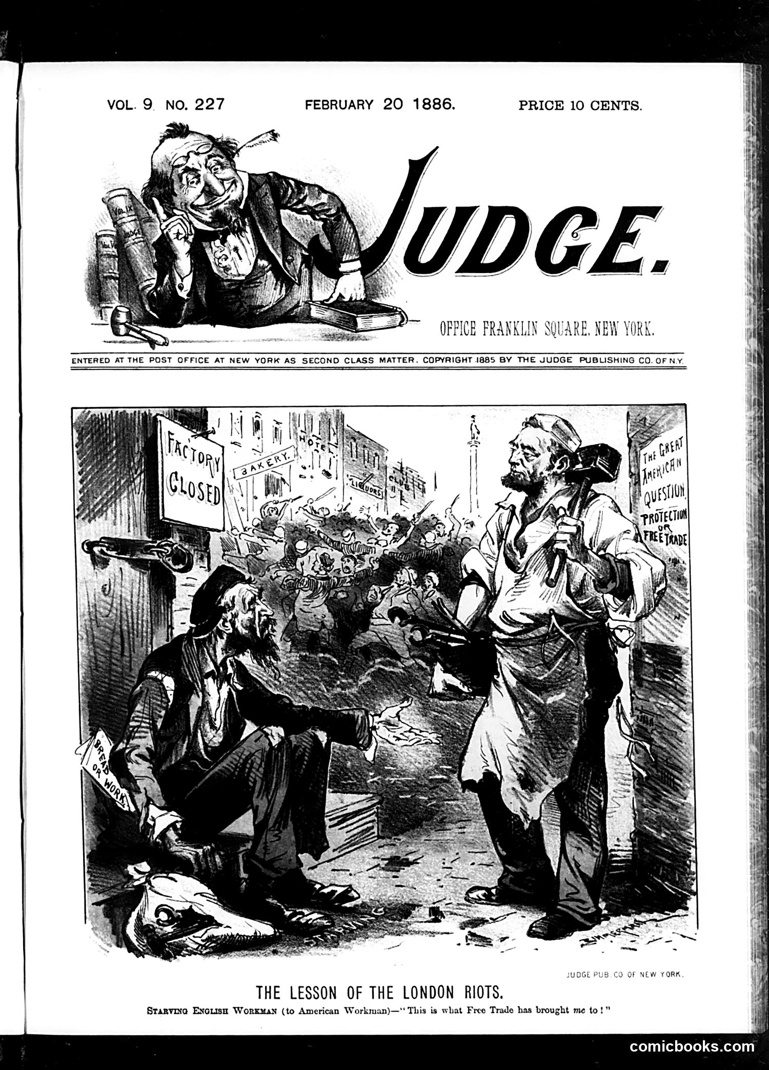 Judge — February 20, 1886 — page 1: Judge, 1886-02-20