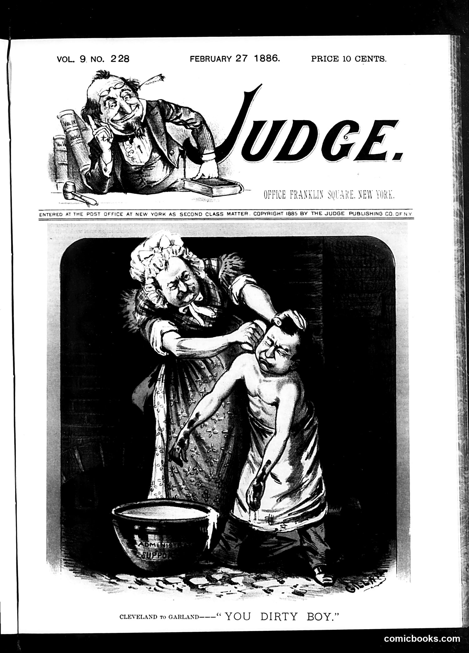 Judge — February 27, 1886 — page 1: Judge, 1886-02-27