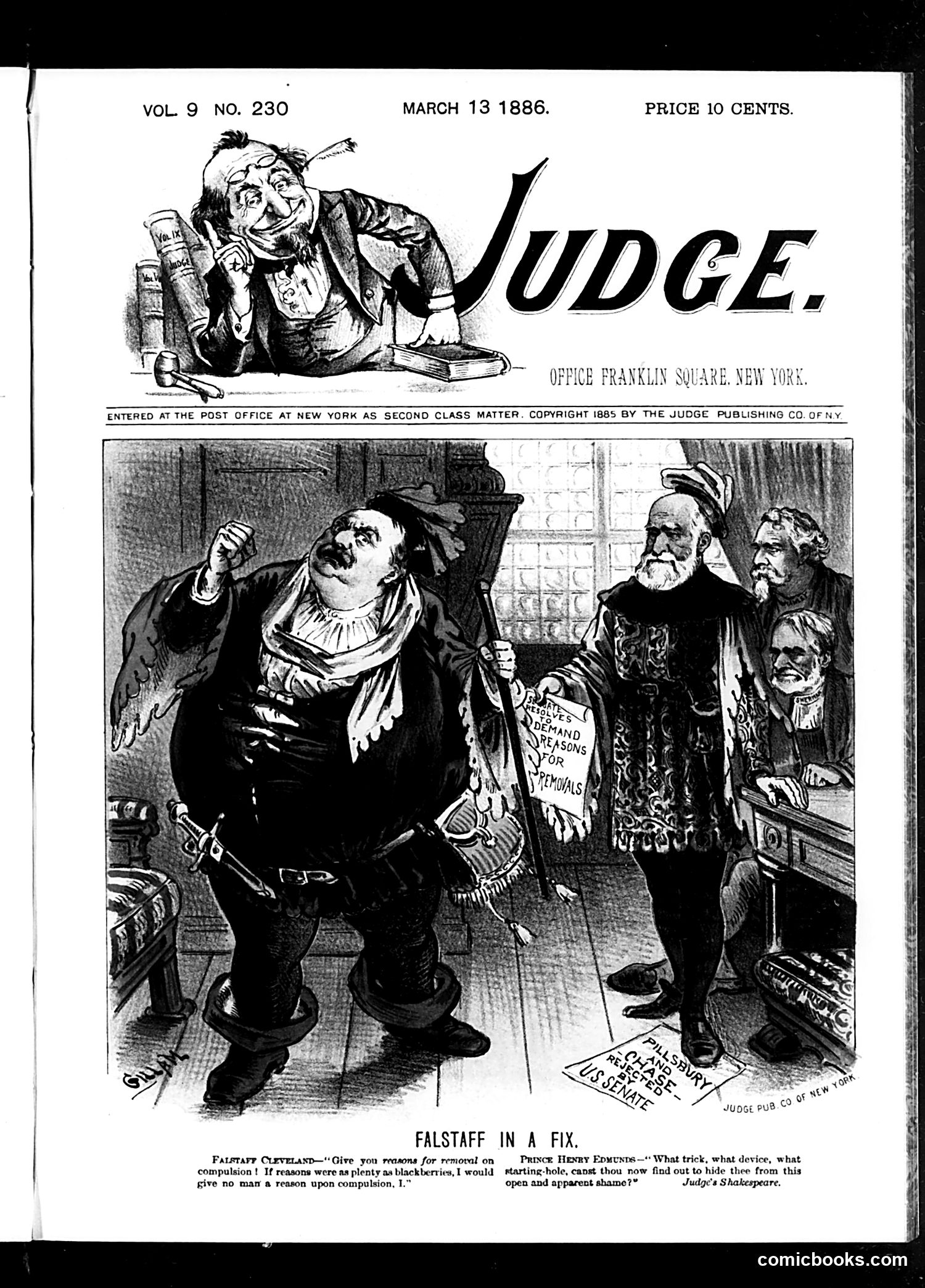 Judge — March 13, 1886 — page 1: Judge, 1886-03-13
