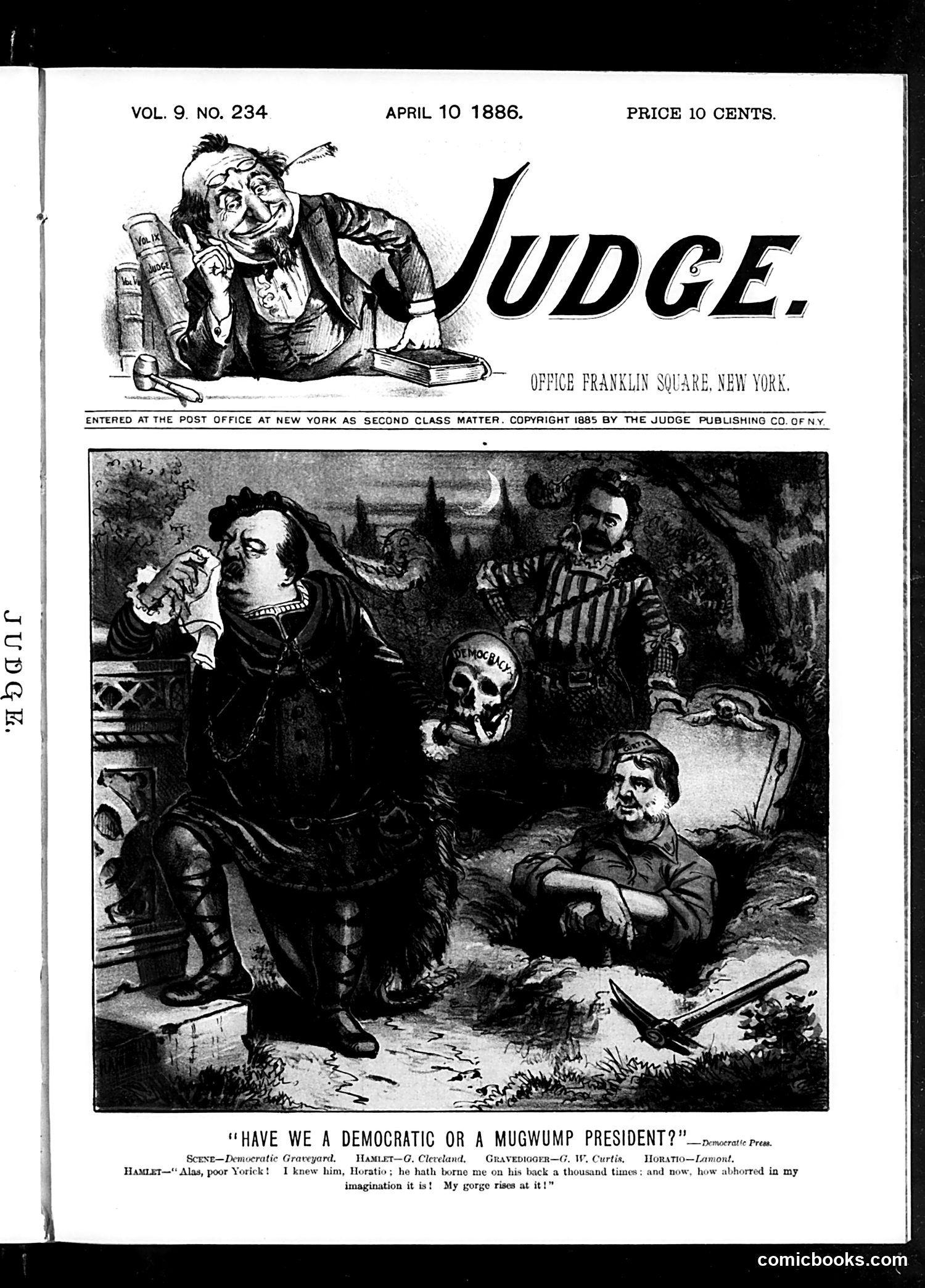 Judge — April 10, 1886 — page 1: Judge, 1886-04-10