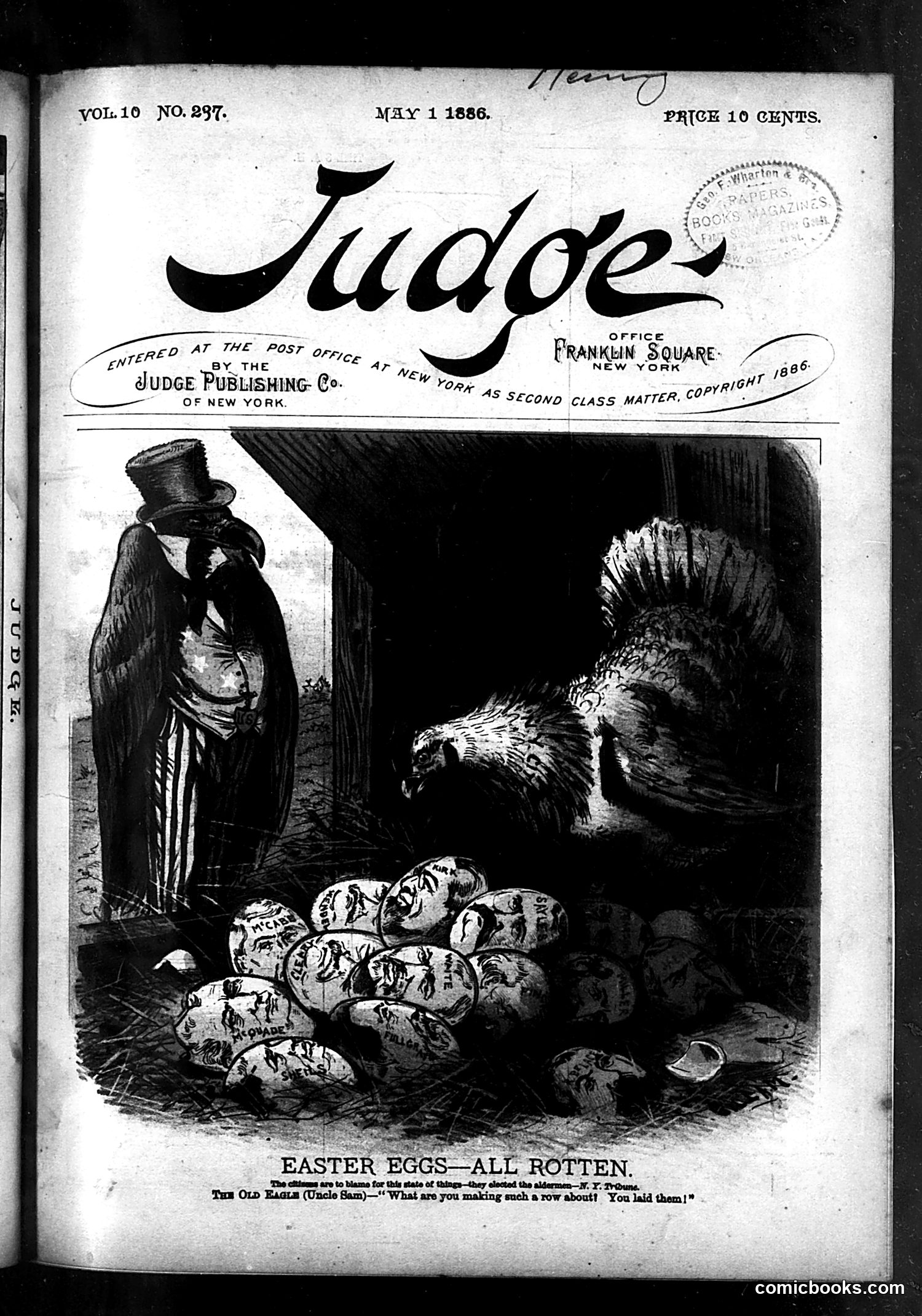 Judge — May 1, 1886 — page 1: Judge, 1886-05-01