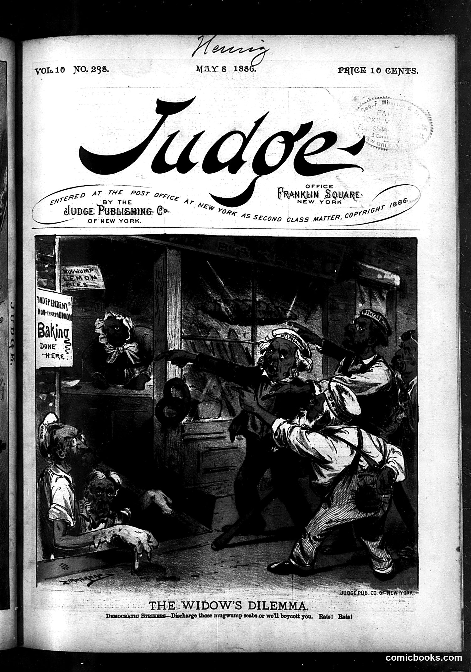 Judge — May 8, 1886 — page 1: Judge, 1886-05-08