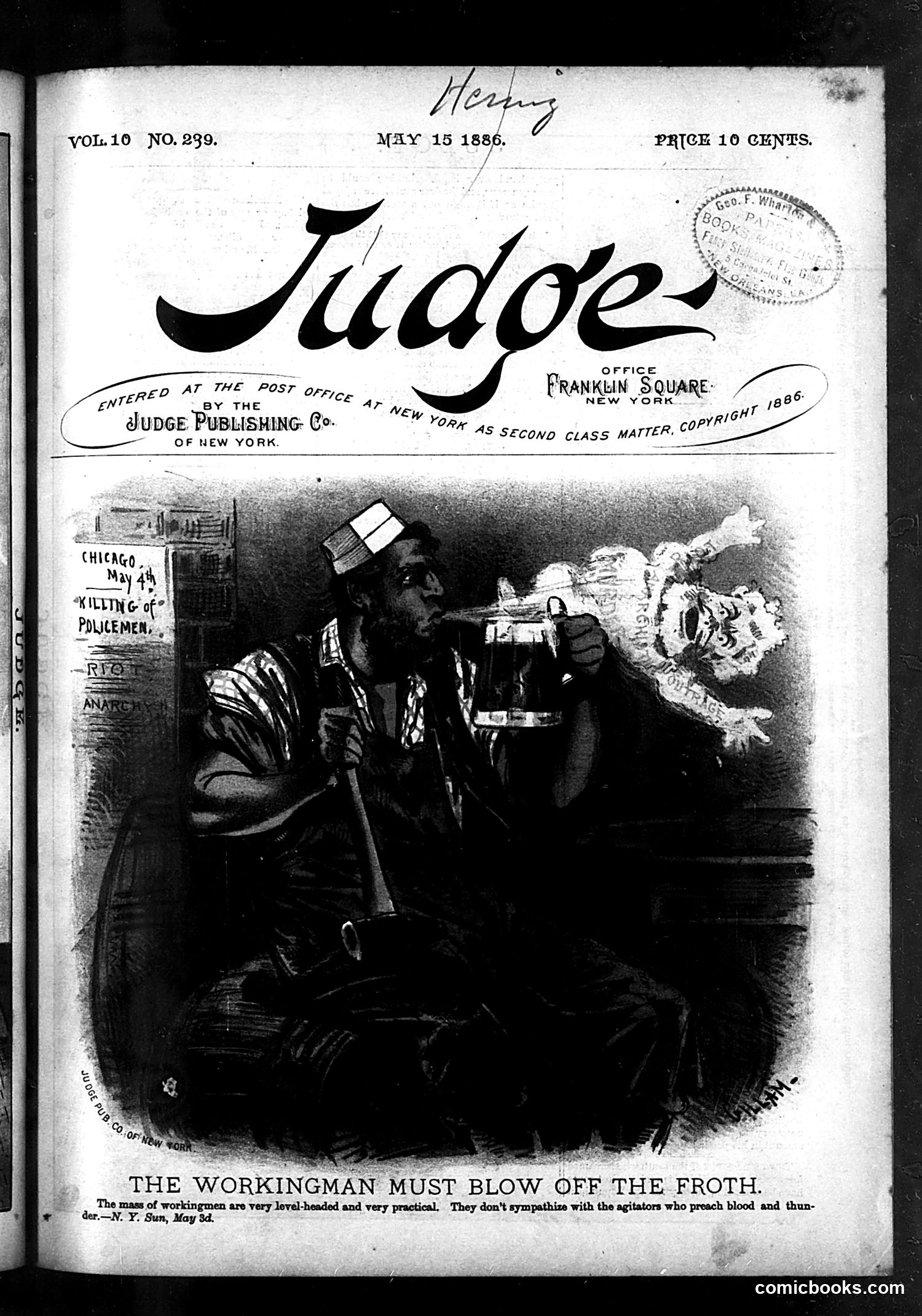 Judge — May 15, 1886 — page 1: Judge, 1886-05-15