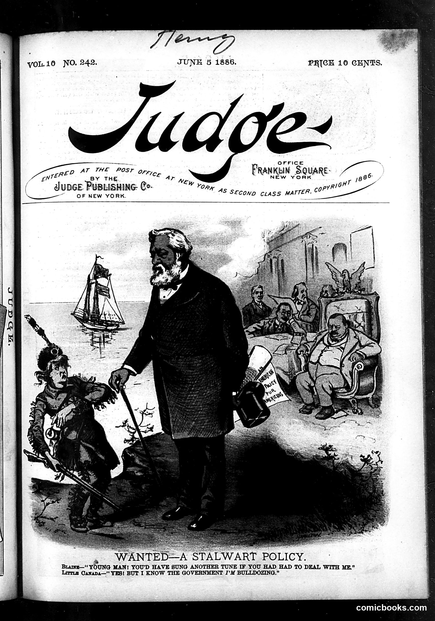 Judge — June 5, 1886 — page 1: Judge, 1886-06-05
