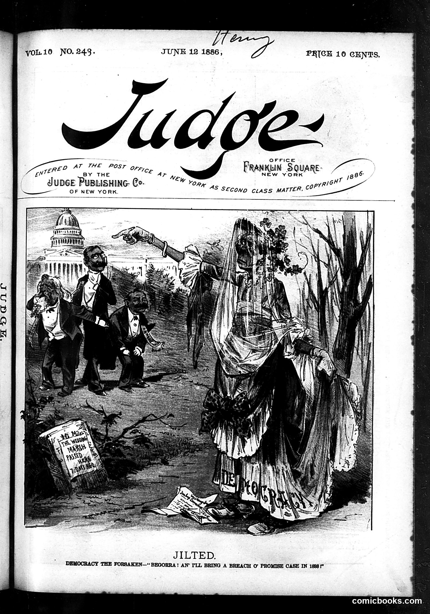 Judge — June 12, 1886 — page 1: Judge, 1886-06-12