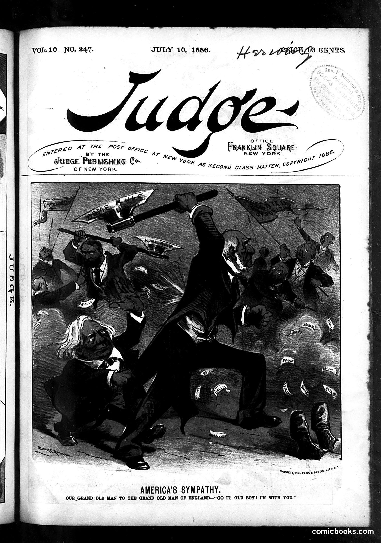 Judge — July 10, 1886 — page 1: Judge, 1886-07-10